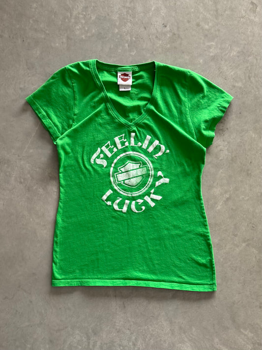 Harley Davidson St. Patrick’s Day Women’s Tee - L