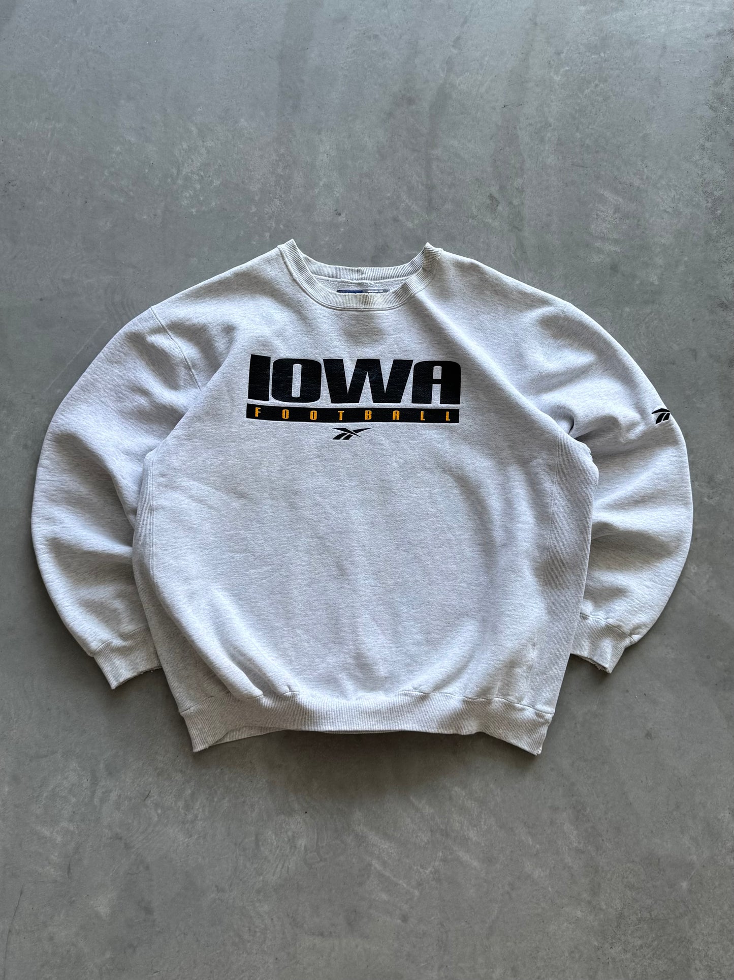 Vintage 90s Reebok Iowa Hawkeyes Football Sweatshirt - XXL