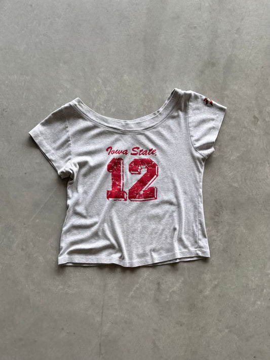 Vintage Iowa State Cyclones Women’s Off The Shoulder Tee - L