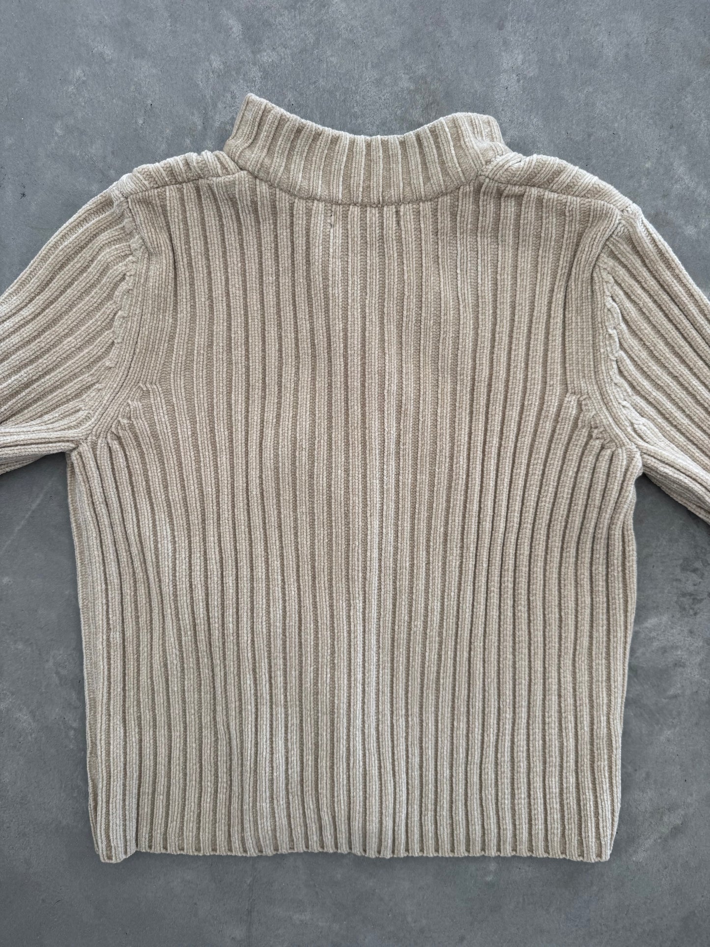 Vintage Soft Zip Up Sweater - M