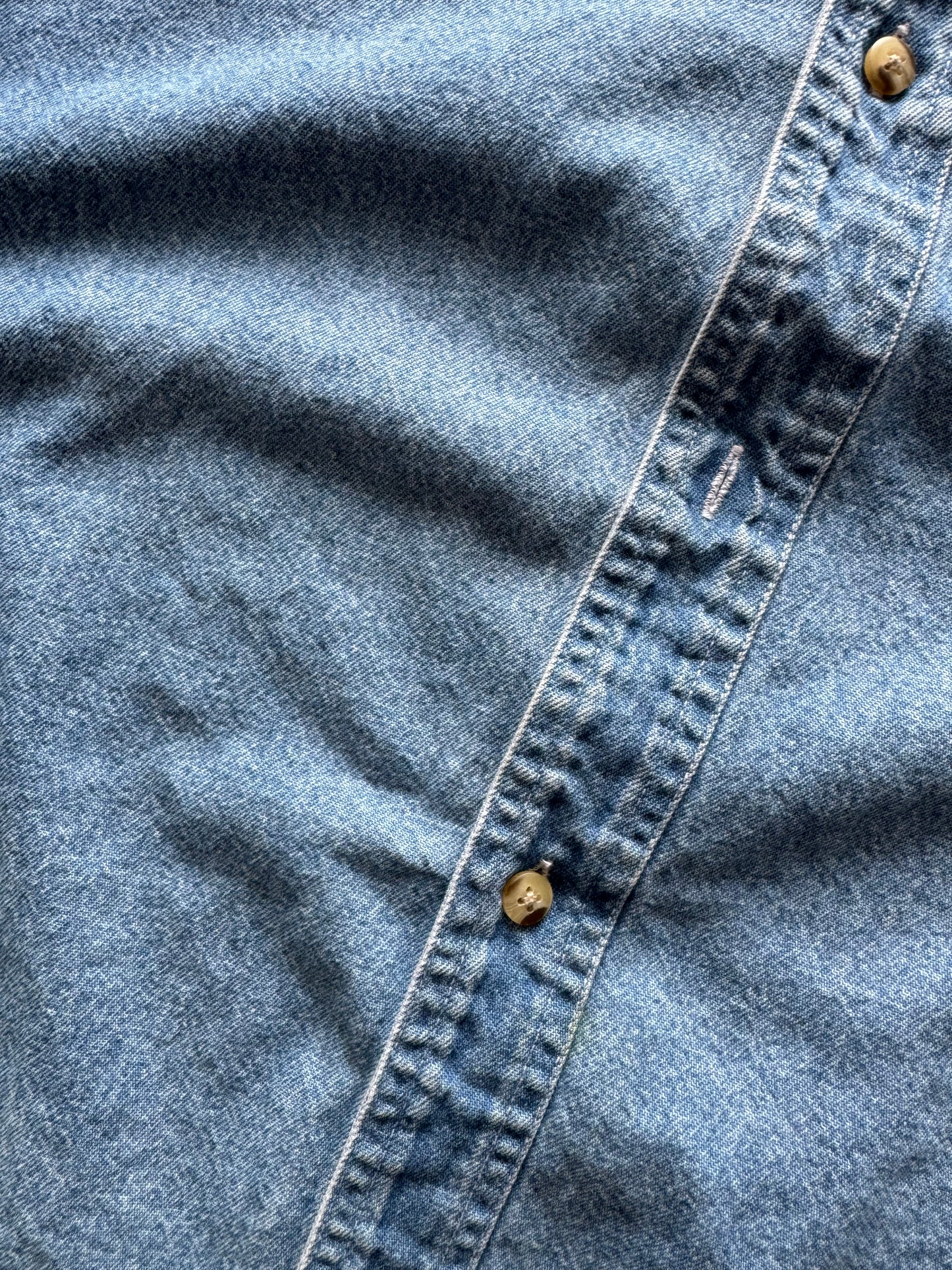 Vintage Iowa Hawkeyes Denim Oversized Button Up - M/L