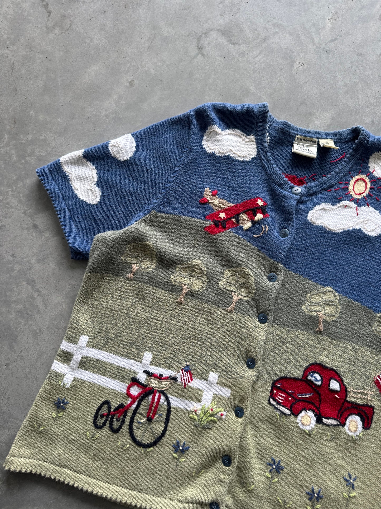 Vintage 4th of July Knit Cardigan - XL