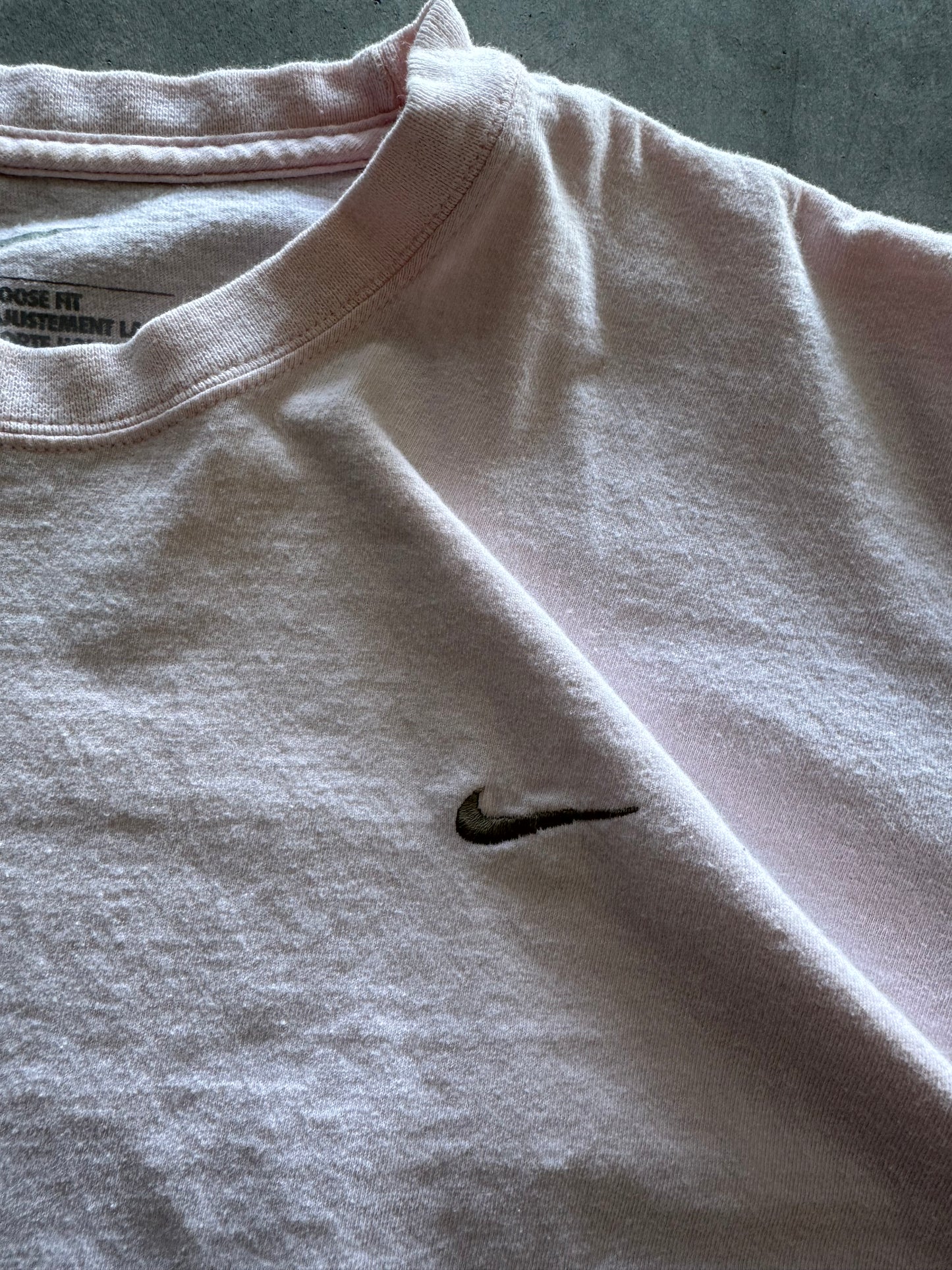 Vintage Baby Pink Nike Tee - L