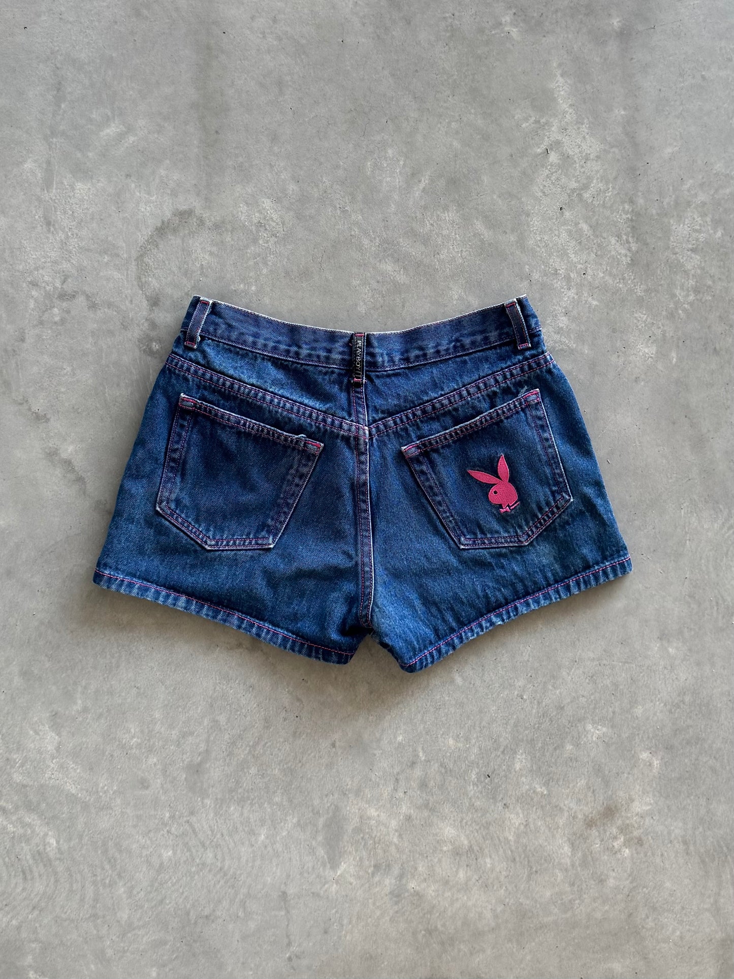 Vintage Playboy Denim Shorts - 26x2.5