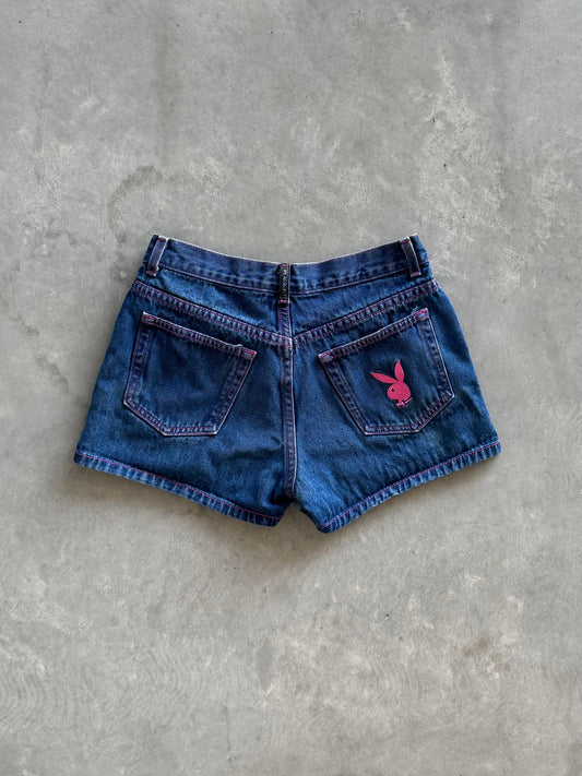 Vintage Playboy Denim Shorts - 26x2.5