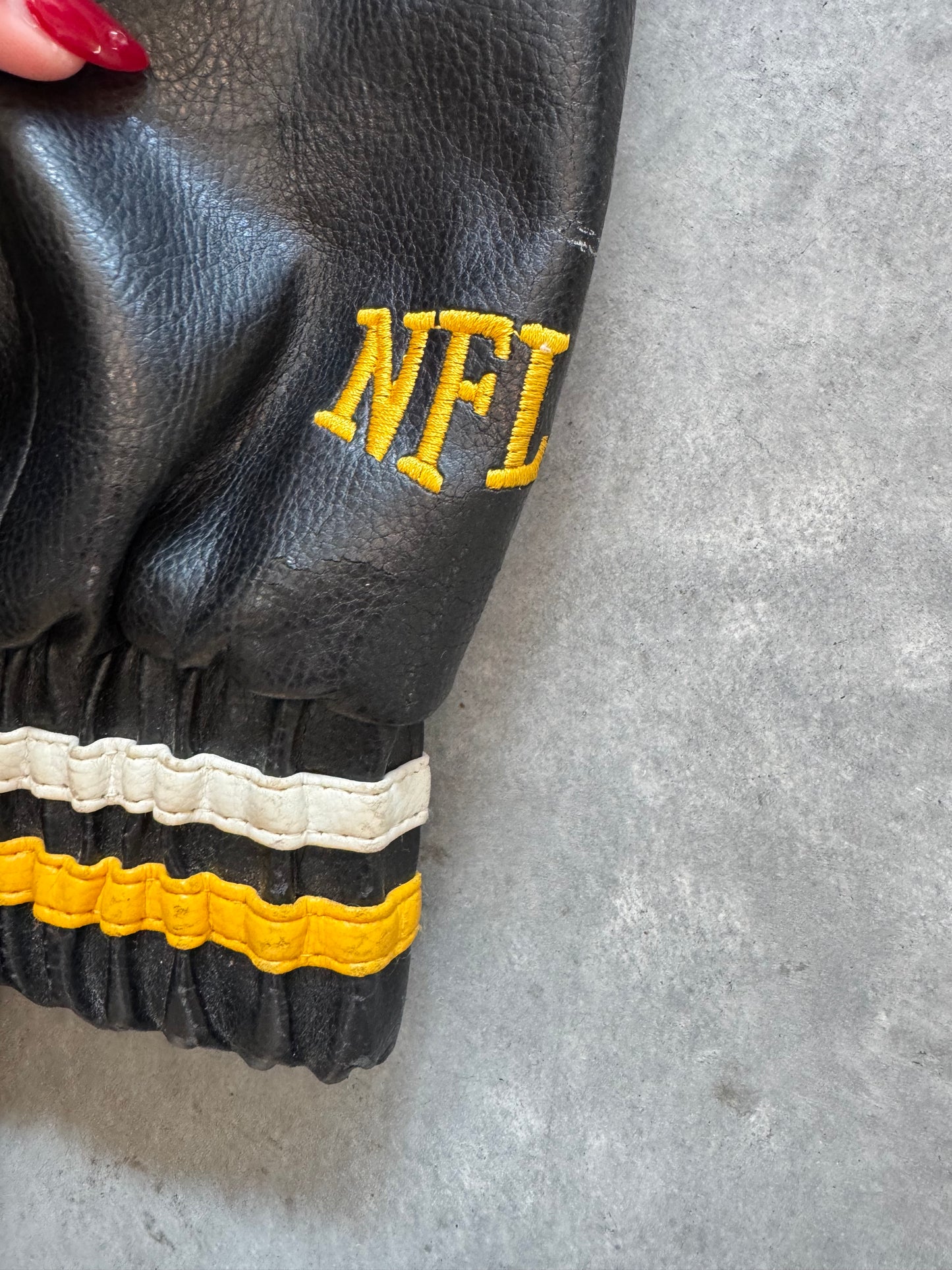 Vintage Pittsburgh Steelers Leather Jacket - XXL