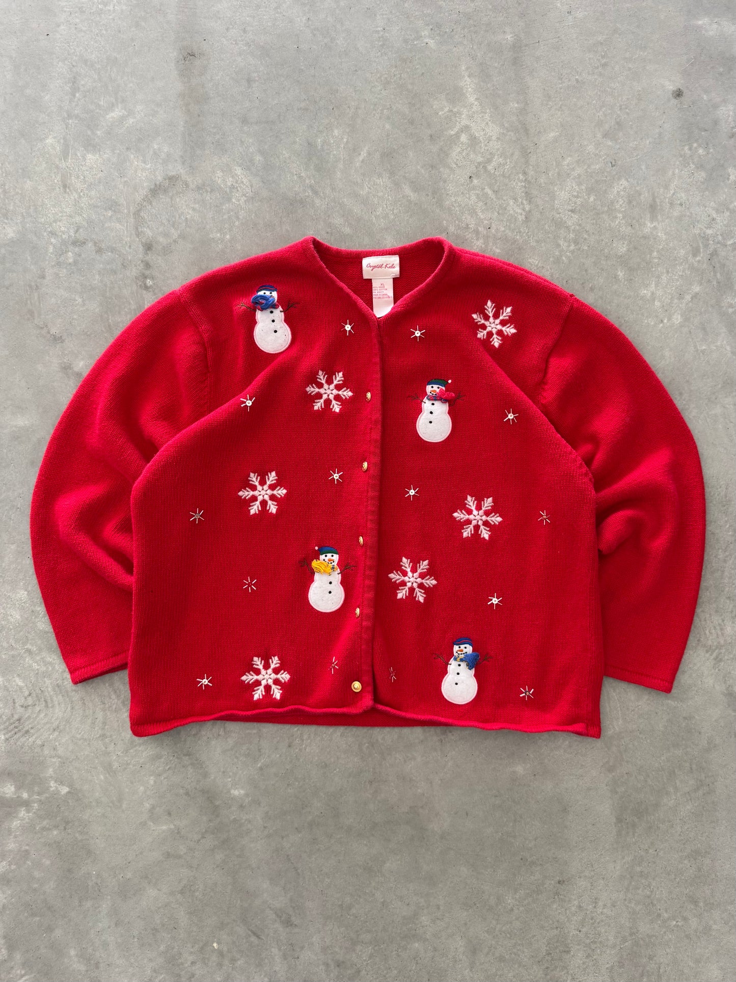 Vintage Snowman Cardigan - XL