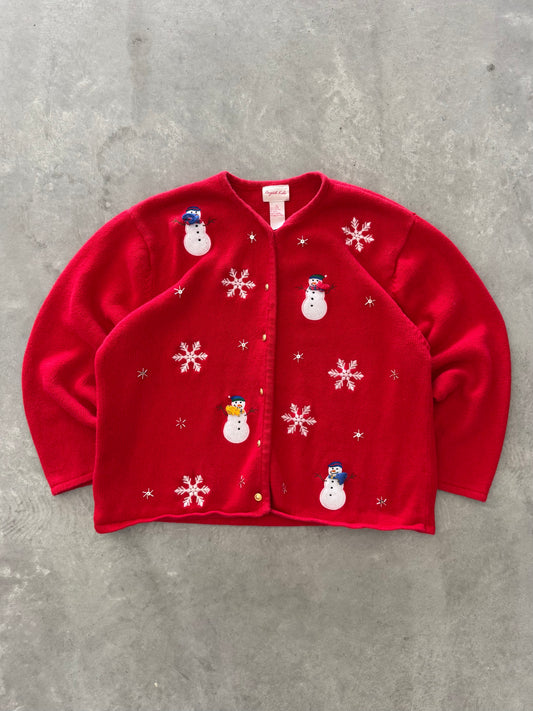 Vintage Snowman Cardigan - XL