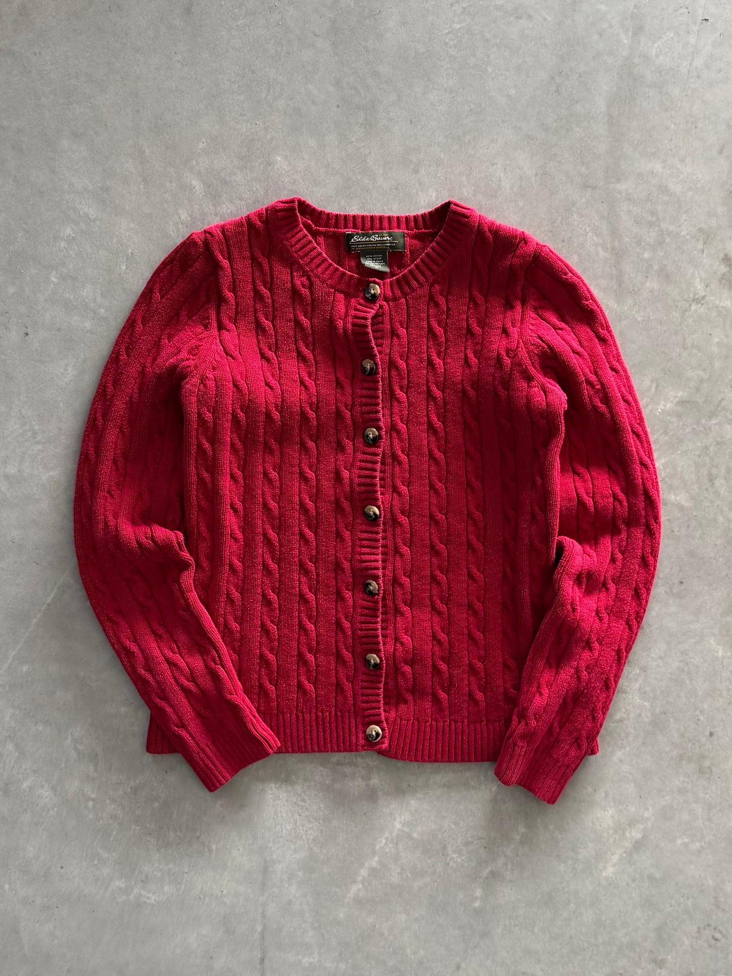 Vintage Eddie Bauer Cable Knit Cardigan - XS