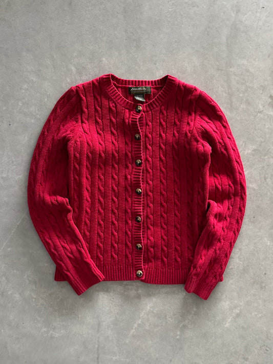 Vintage Eddie Bauer Cable Knit Cardigan - XS