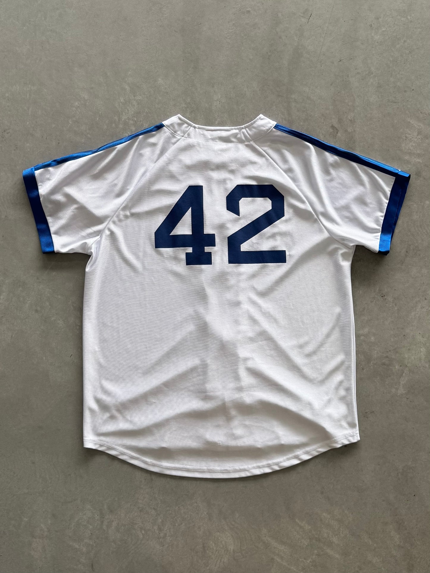 Vintage Zip Up Los Angeles Dodgers Jackie Robinson Jersey - XL