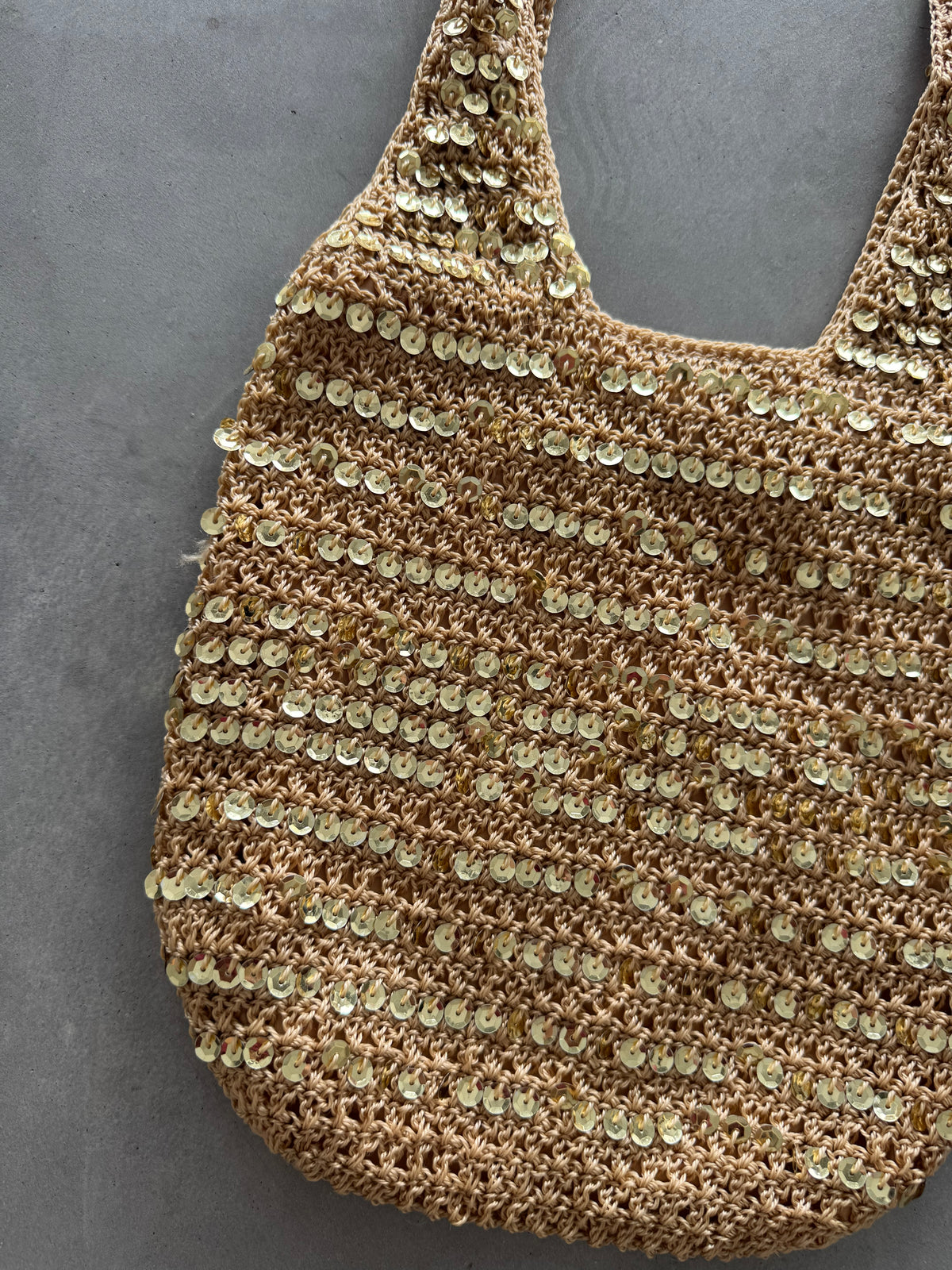 Vintage Crochet Sequin Purse