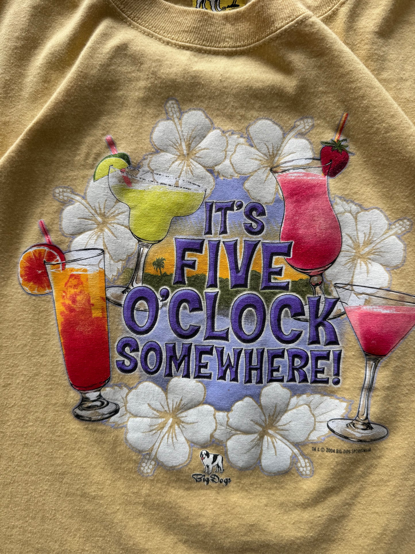 Vintage Big Dogs It’s 5 O’Clock Somewhere Tee - XXL
