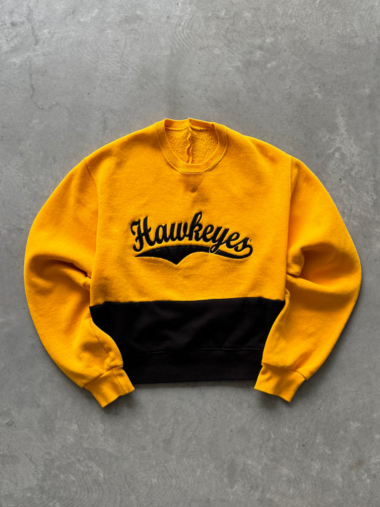 Vintage Iowa Hawkeyes Cropped Sweatshirt - S