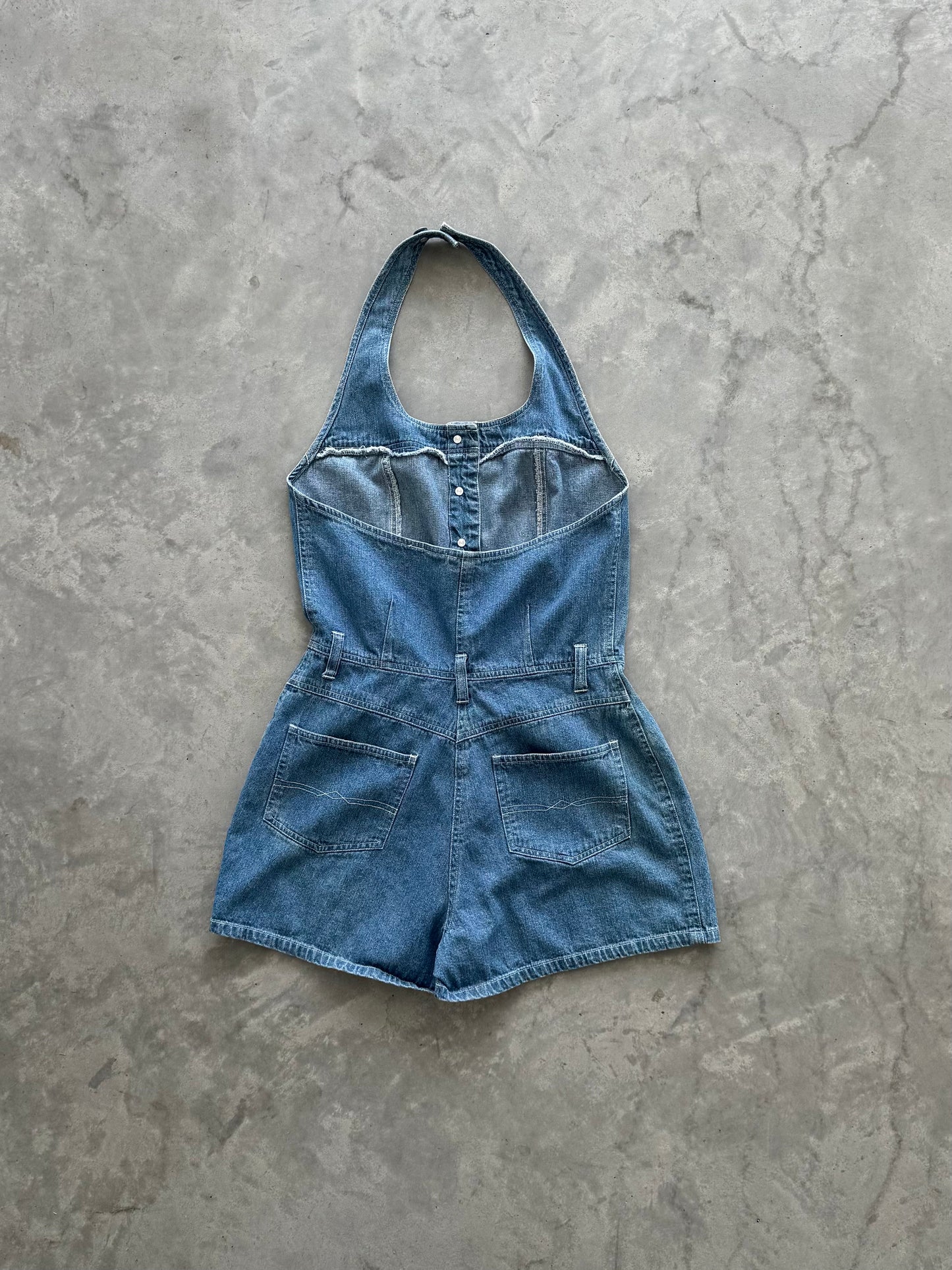 Vintage Jeanswear Denim Romper - M