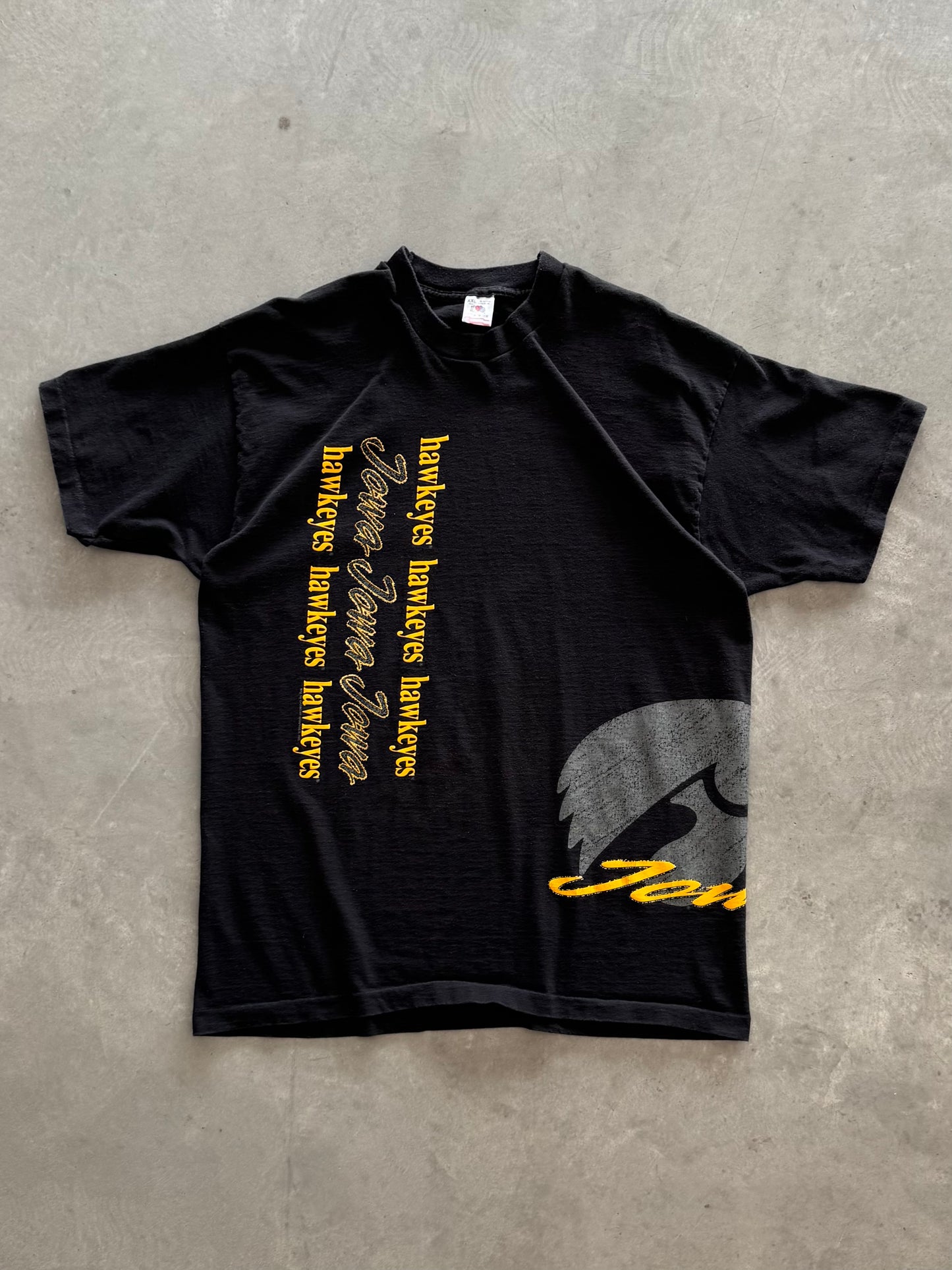 Vintage 90s Iowa Hawkeyes Tee - XXL