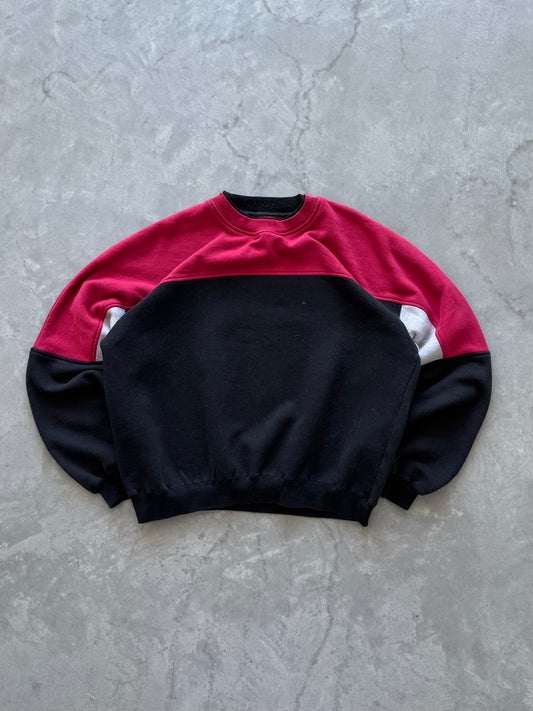 Vintage Color Block Sweatshirt - L