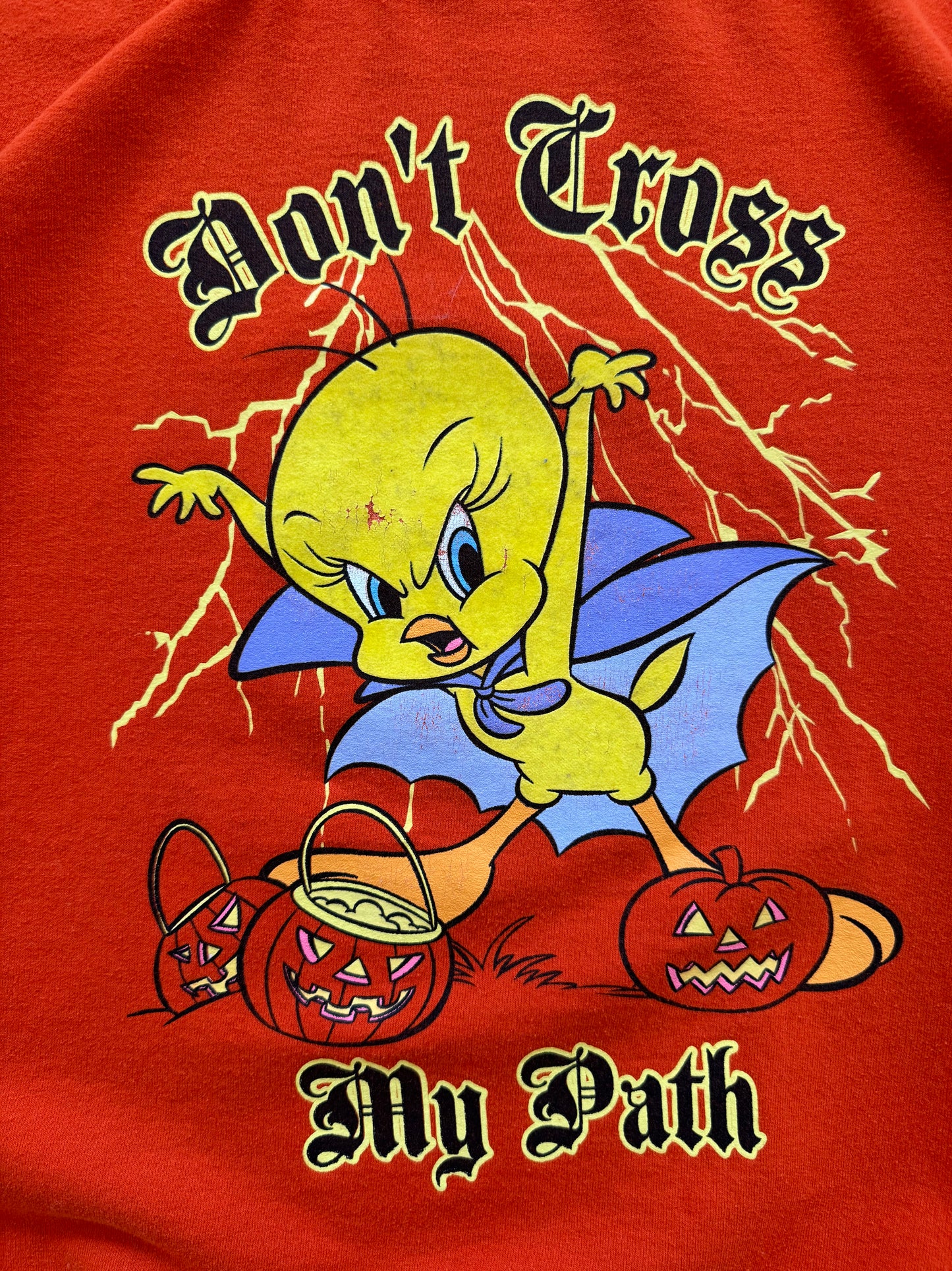 Vintage Looney Tunes Tweety Bird Halloween Sweatshirt - L