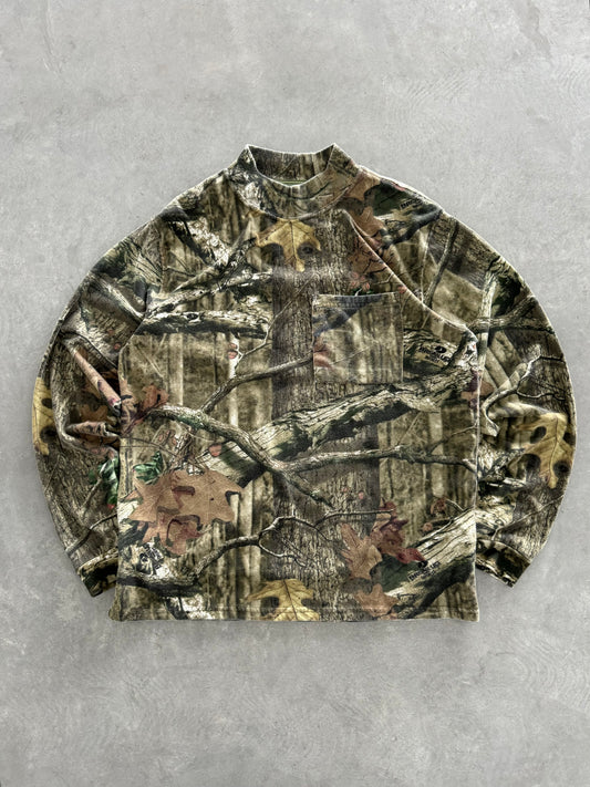 Camo Mockneck Longsleeve Tee - M