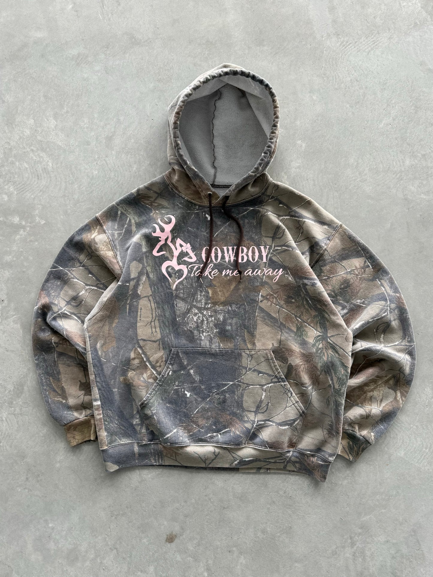 Camo Cowboy Hoodie - L