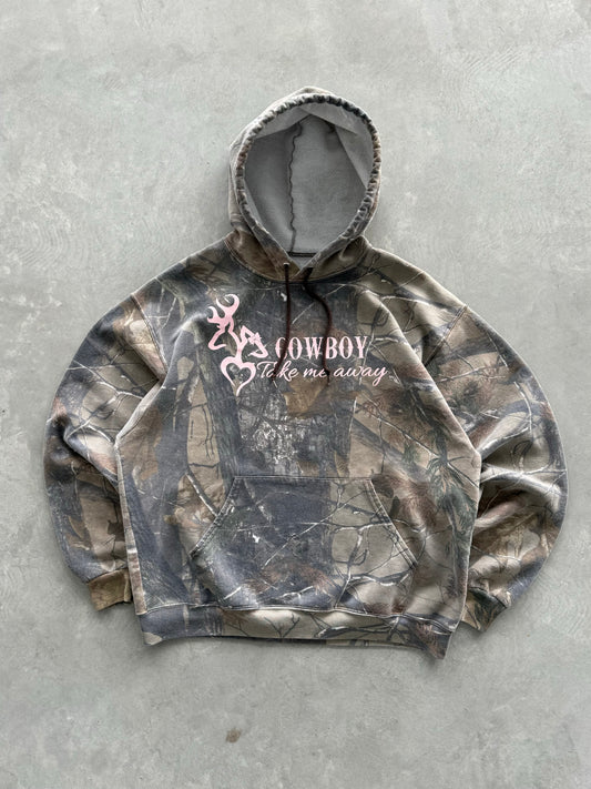 Camo Cowboy Hoodie - L