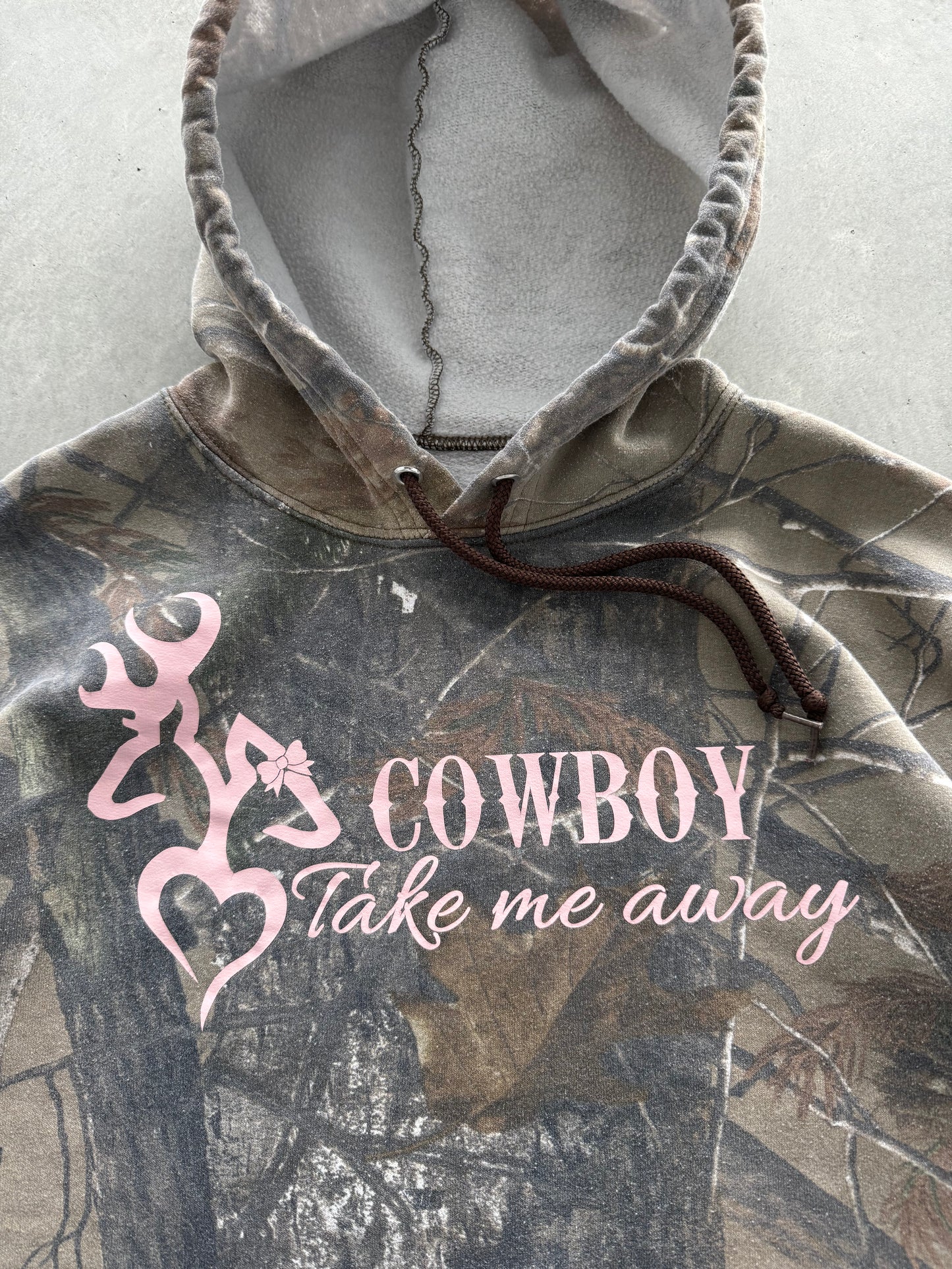 Camo Cowboy Hoodie - L