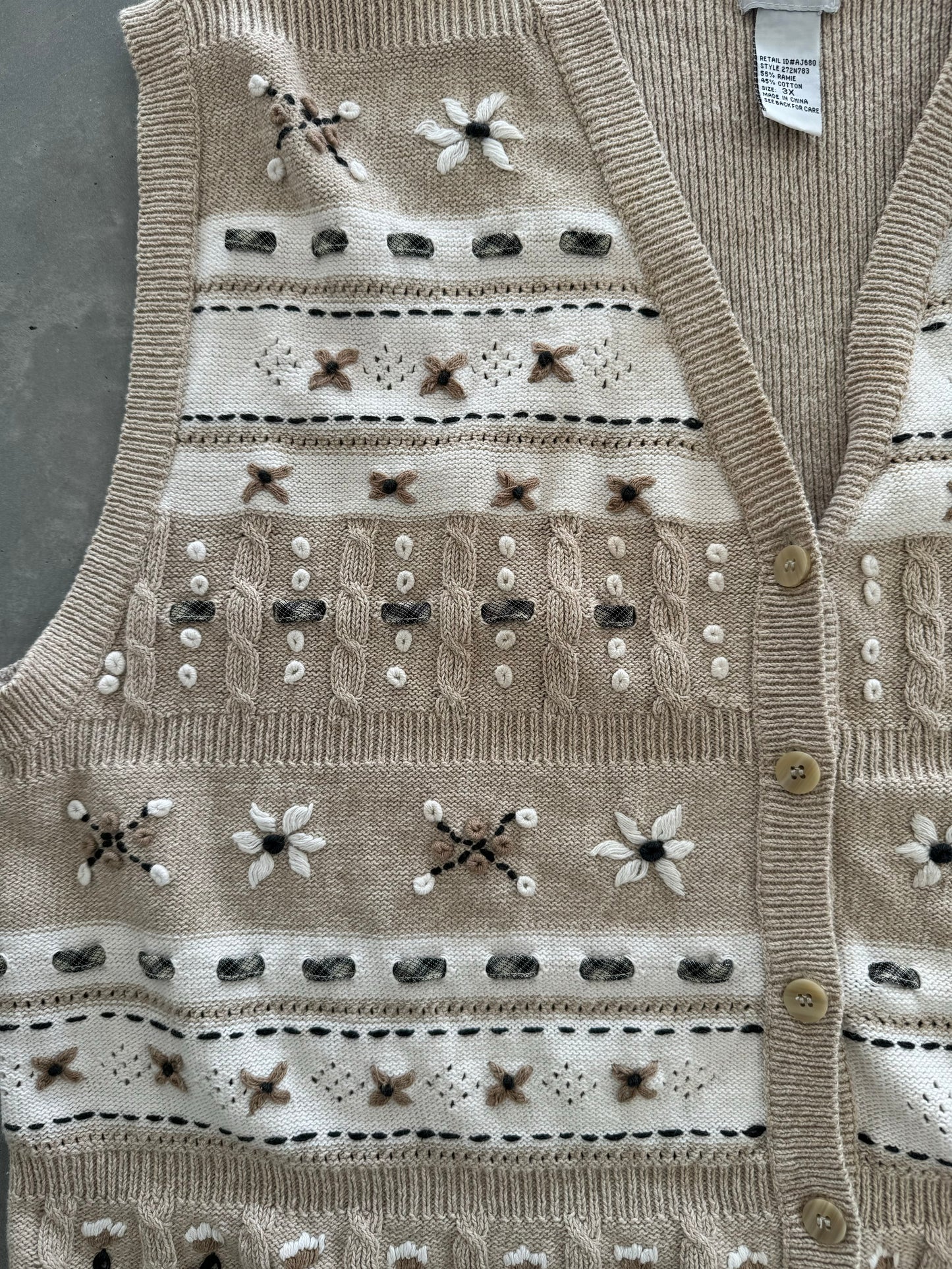 Vintage Sweater Vest - 3XL