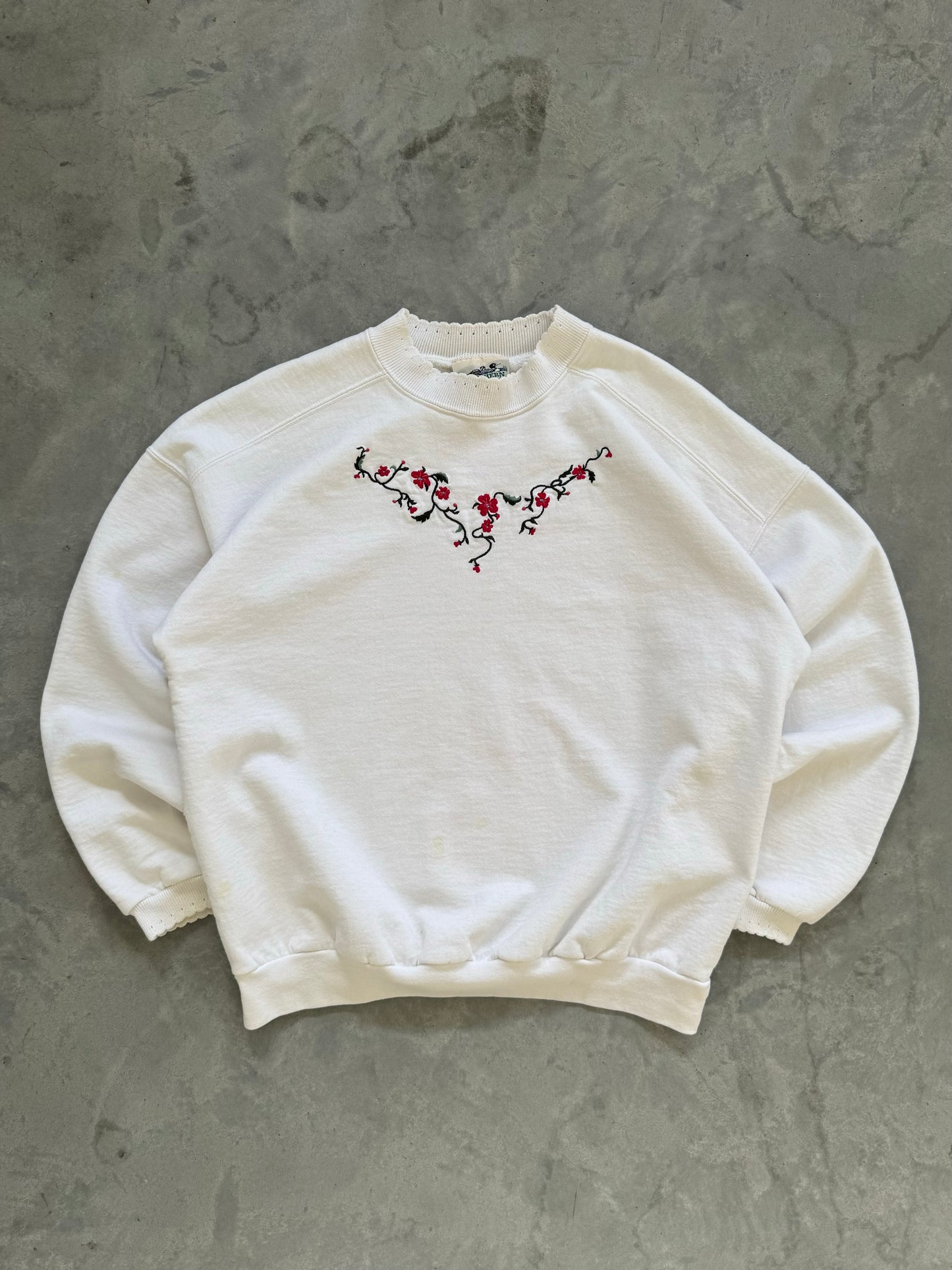 Vintage Floral Sweatshirt - M