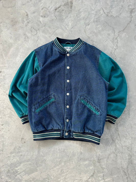 Vintage 90s Denim Coat - XL