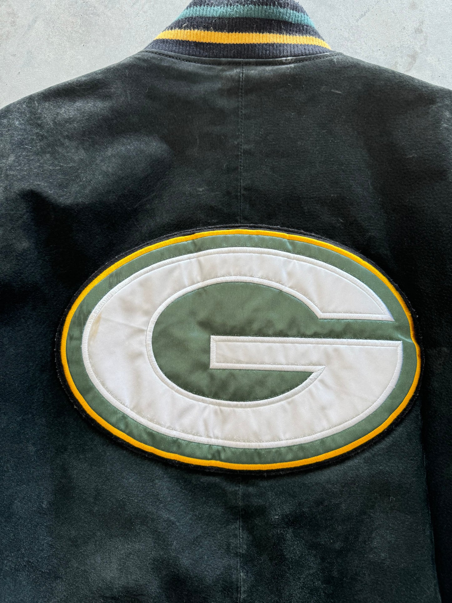 Vintage Green Bay Packers Leather Jacket - XL