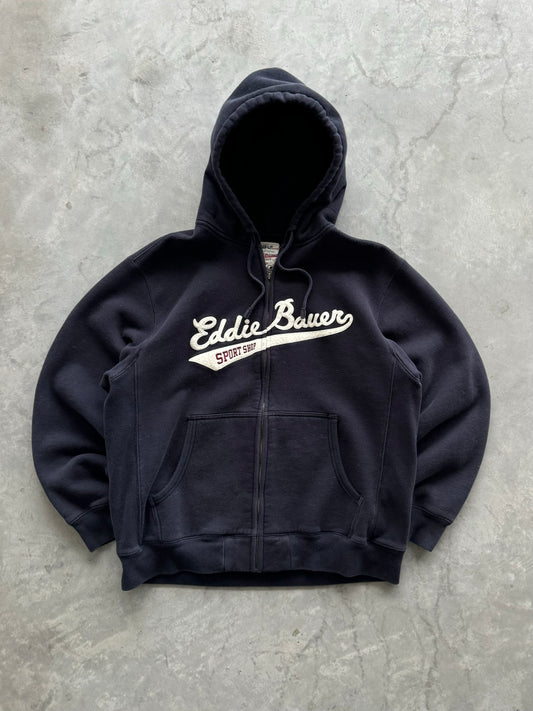 Vintage Eddie Bauer Sports Zip-Up Hoodie - L