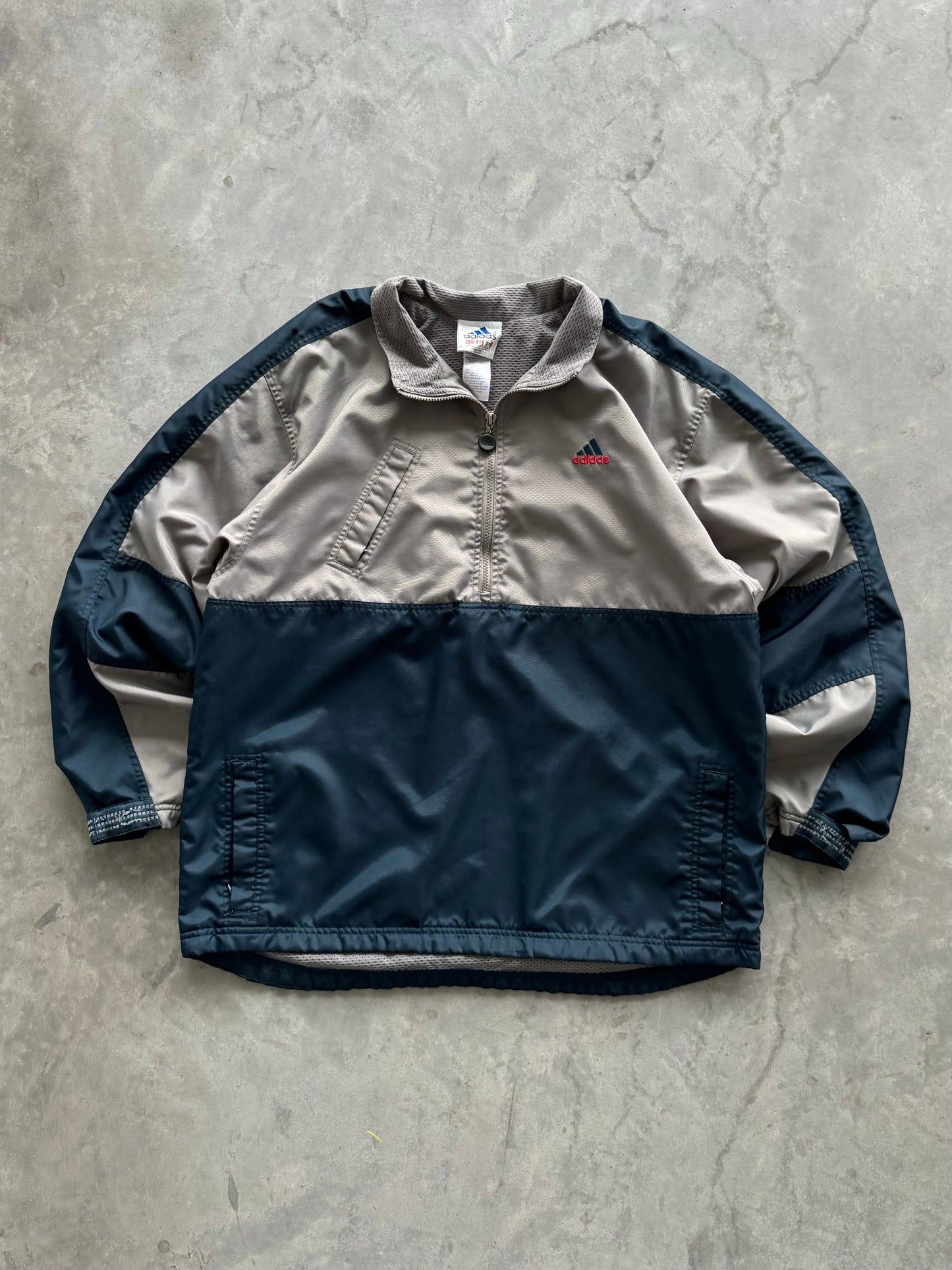 Vintage 90s Adidas Pullover Coat - L