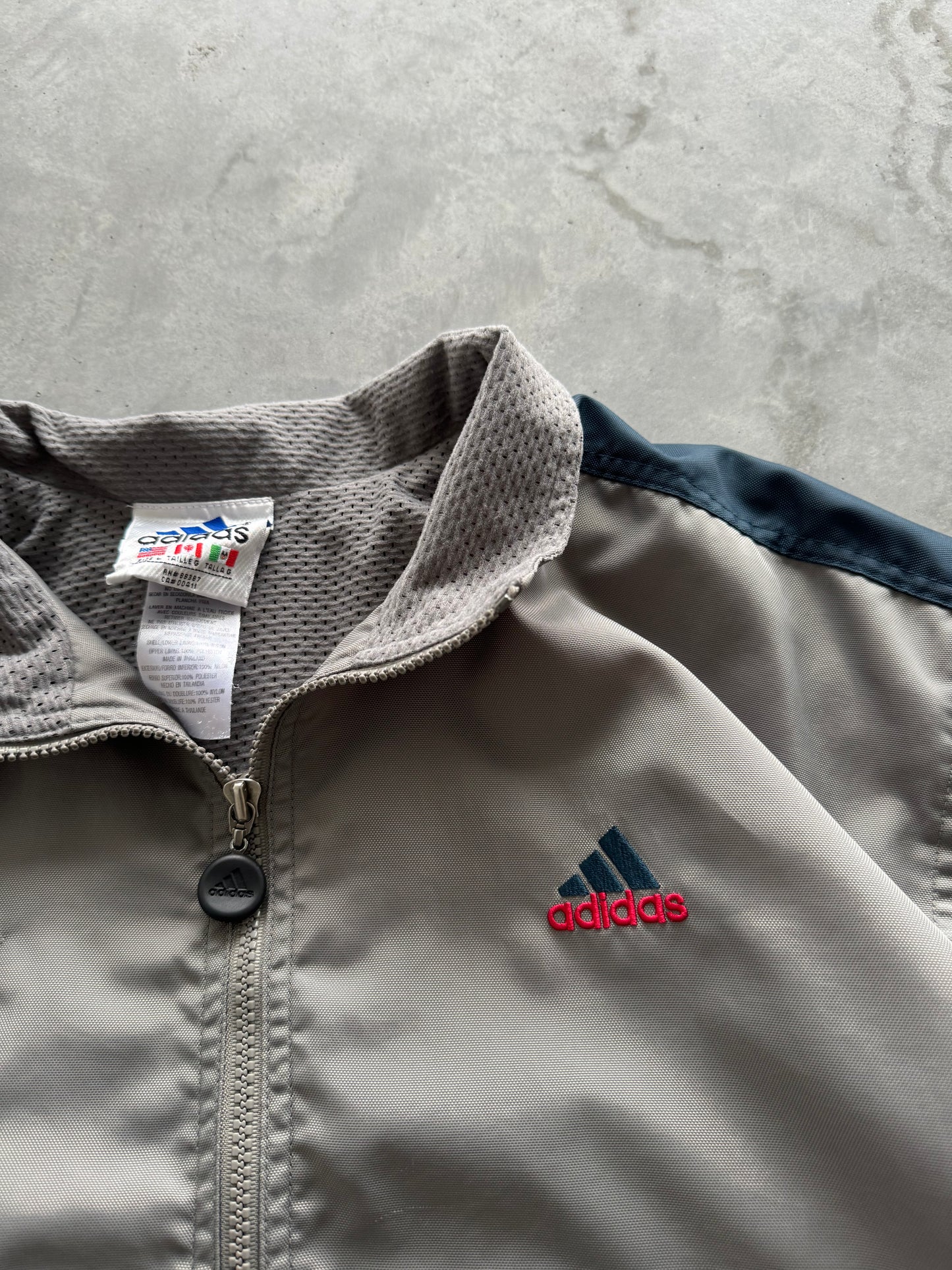 Vintage 90s Adidas Pullover Coat - L