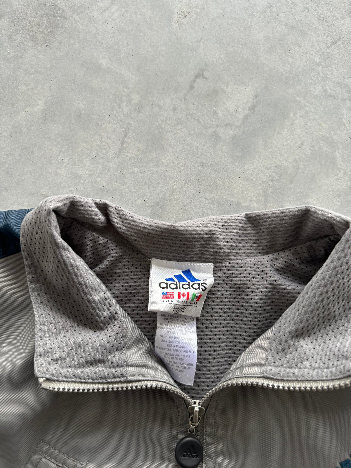 Vintage 90s Adidas Pullover Coat - L