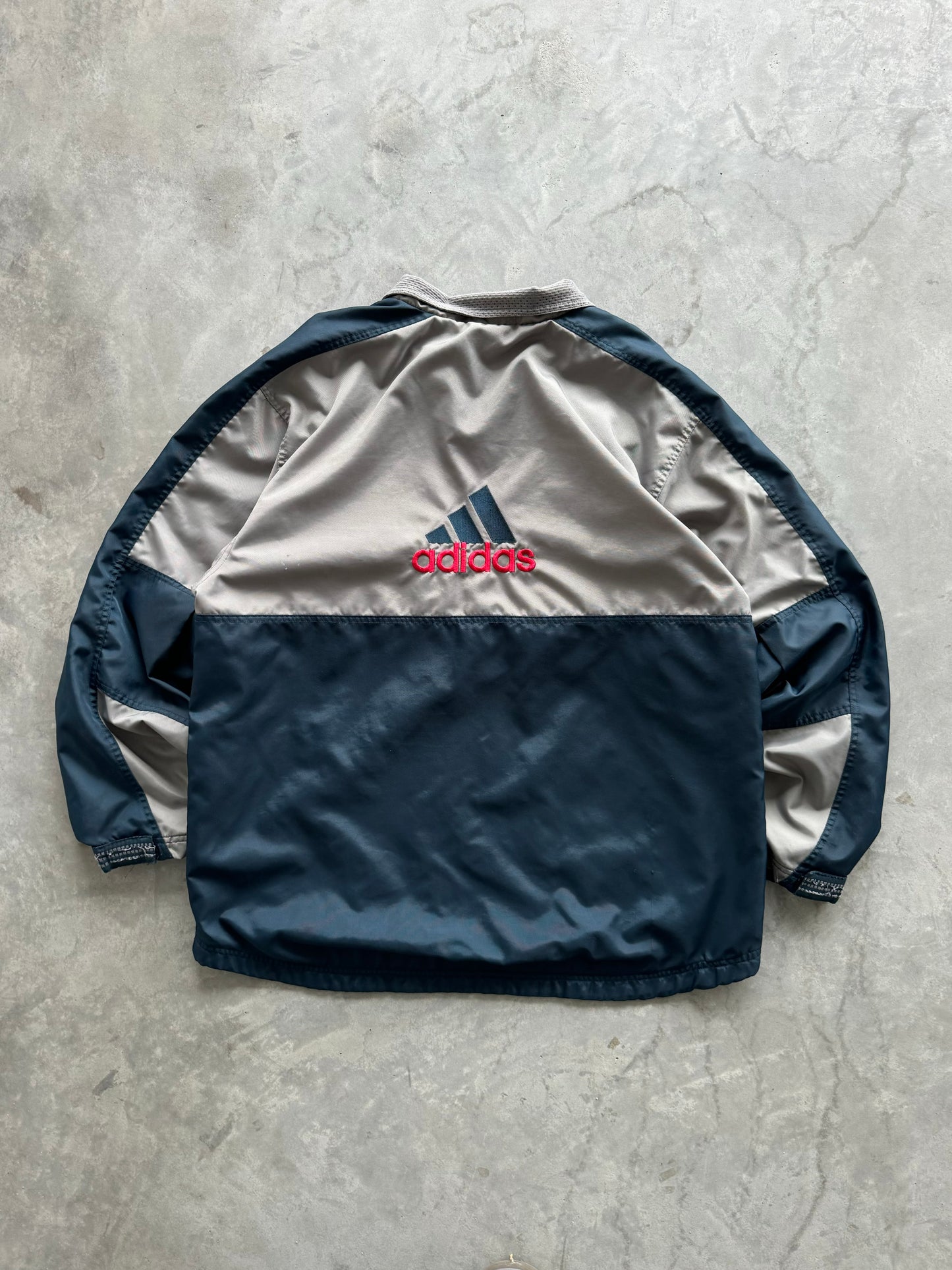 Vintage 90s Adidas Pullover Coat - L