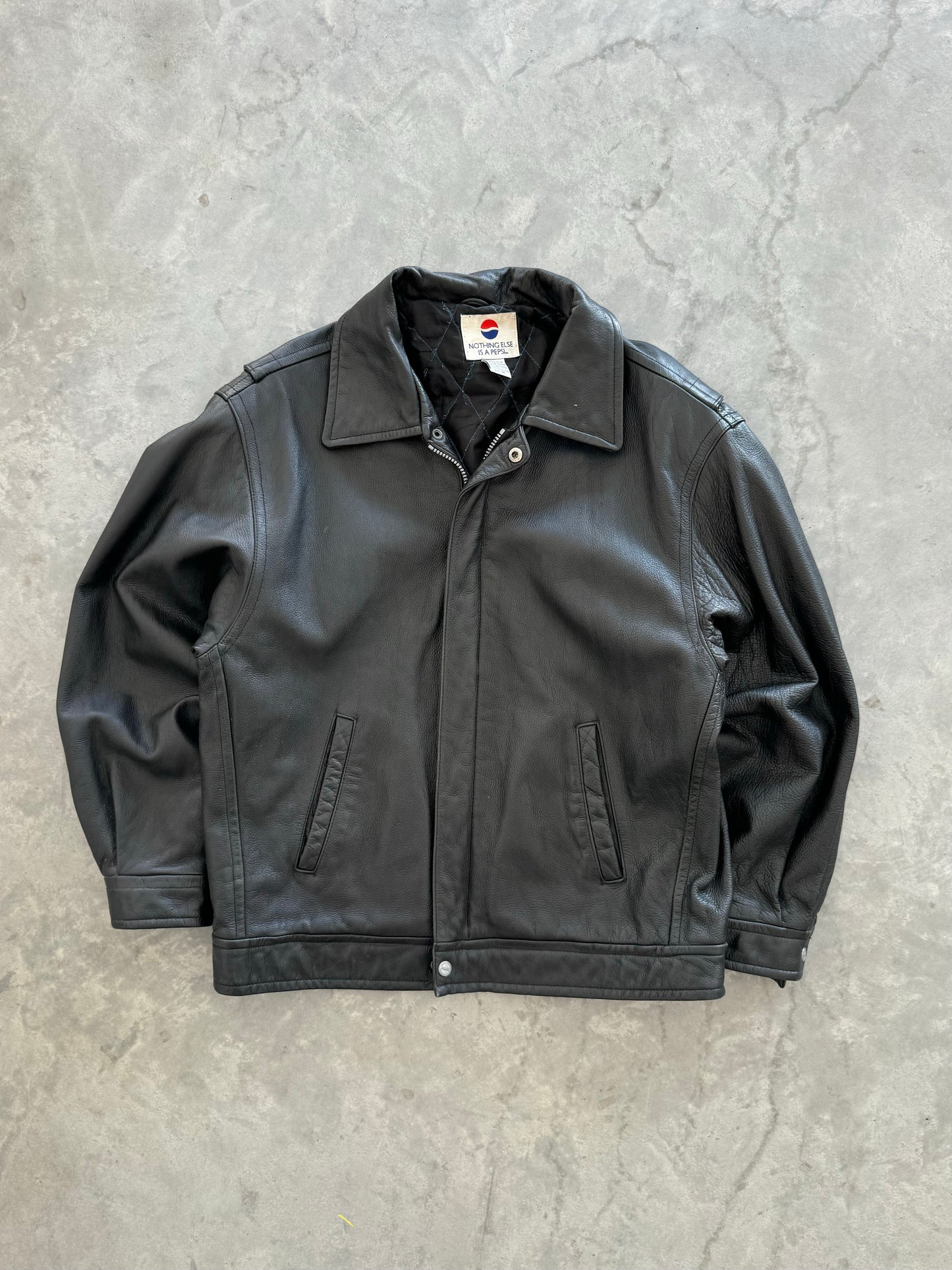Vintage Pepsi Leather Jacket - M