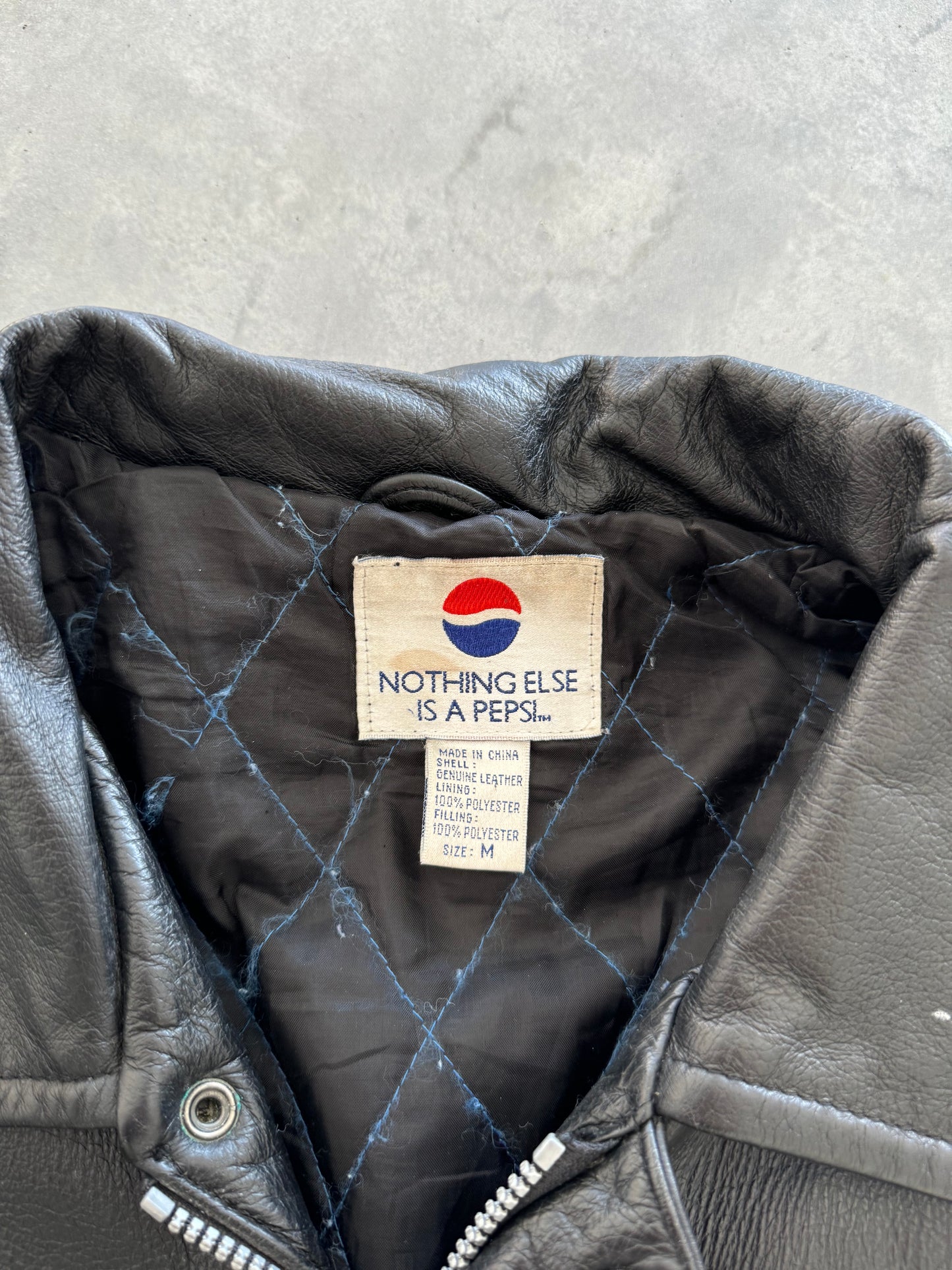 Vintage Pepsi Leather Jacket - M