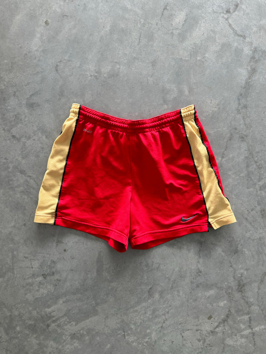Red and Gold Nike Shorts - S