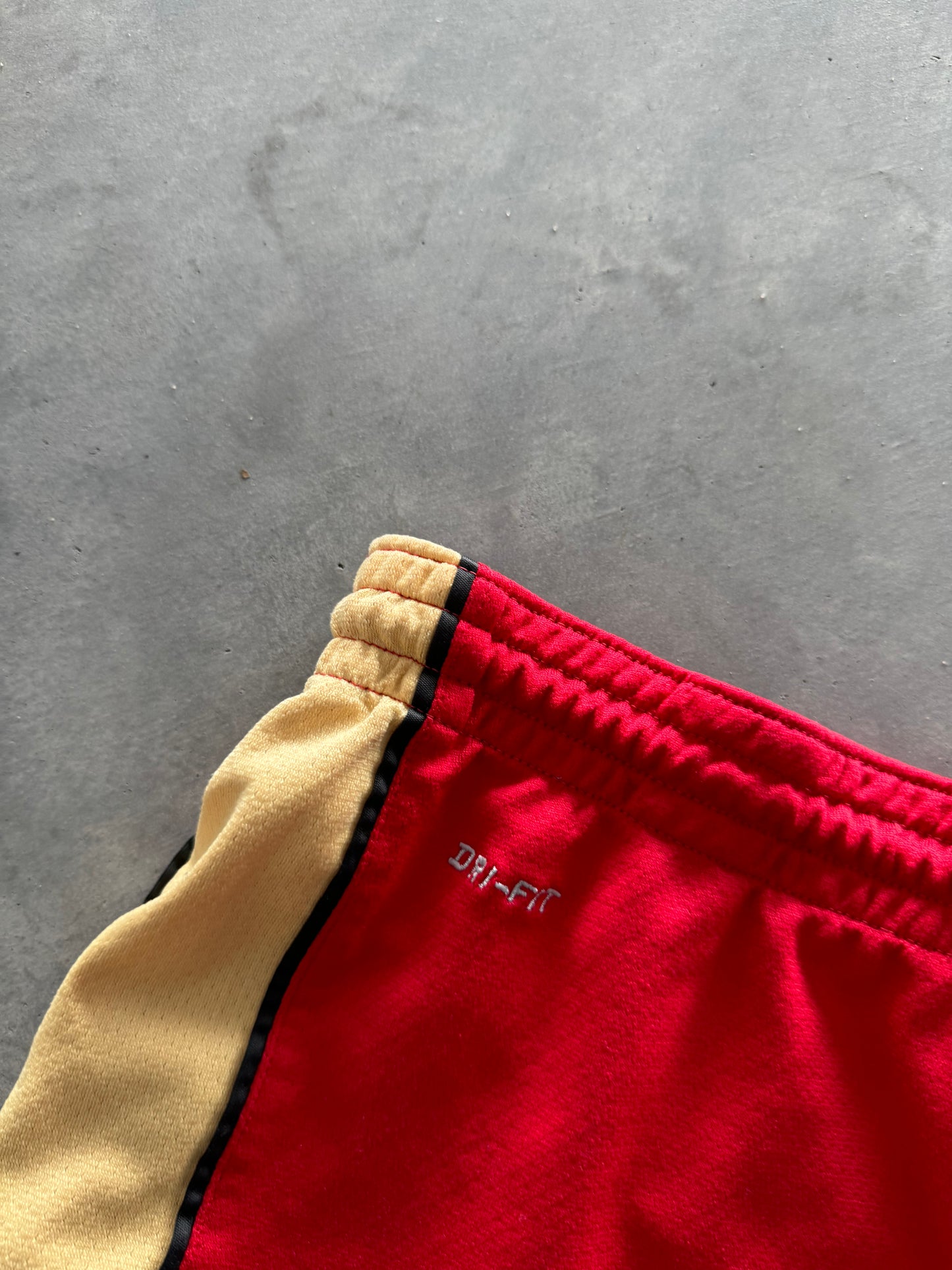 Red and Gold Nike Shorts - S