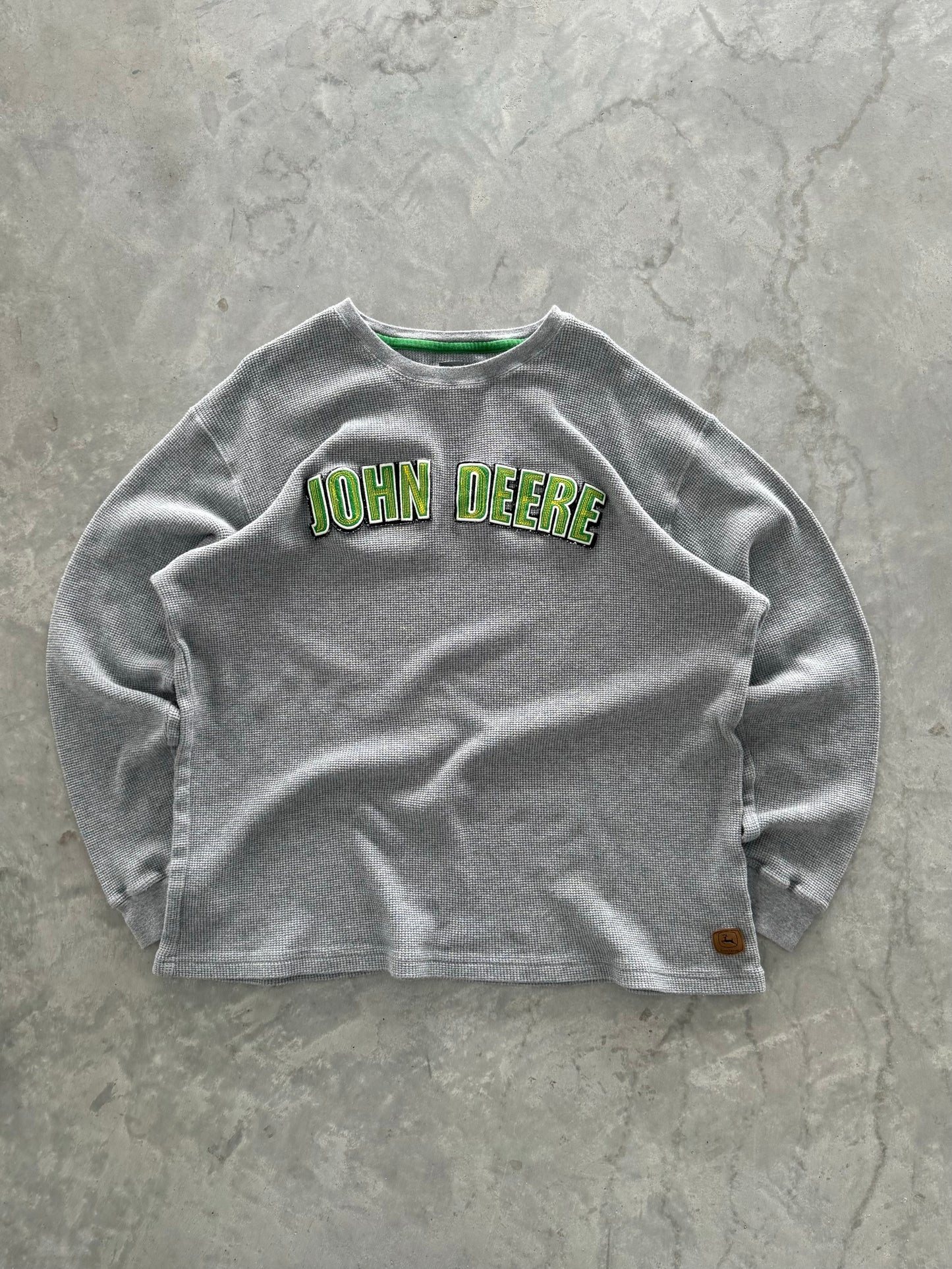 Vintage John Deere Waffle Knit - XL