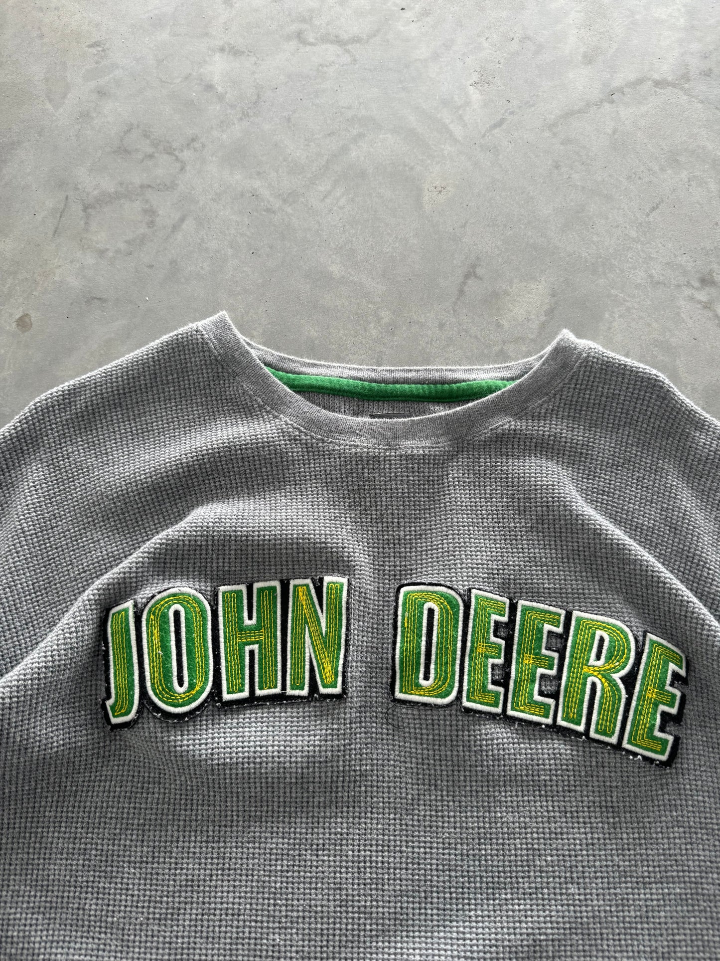 Vintage John Deere Waffle Knit - XL