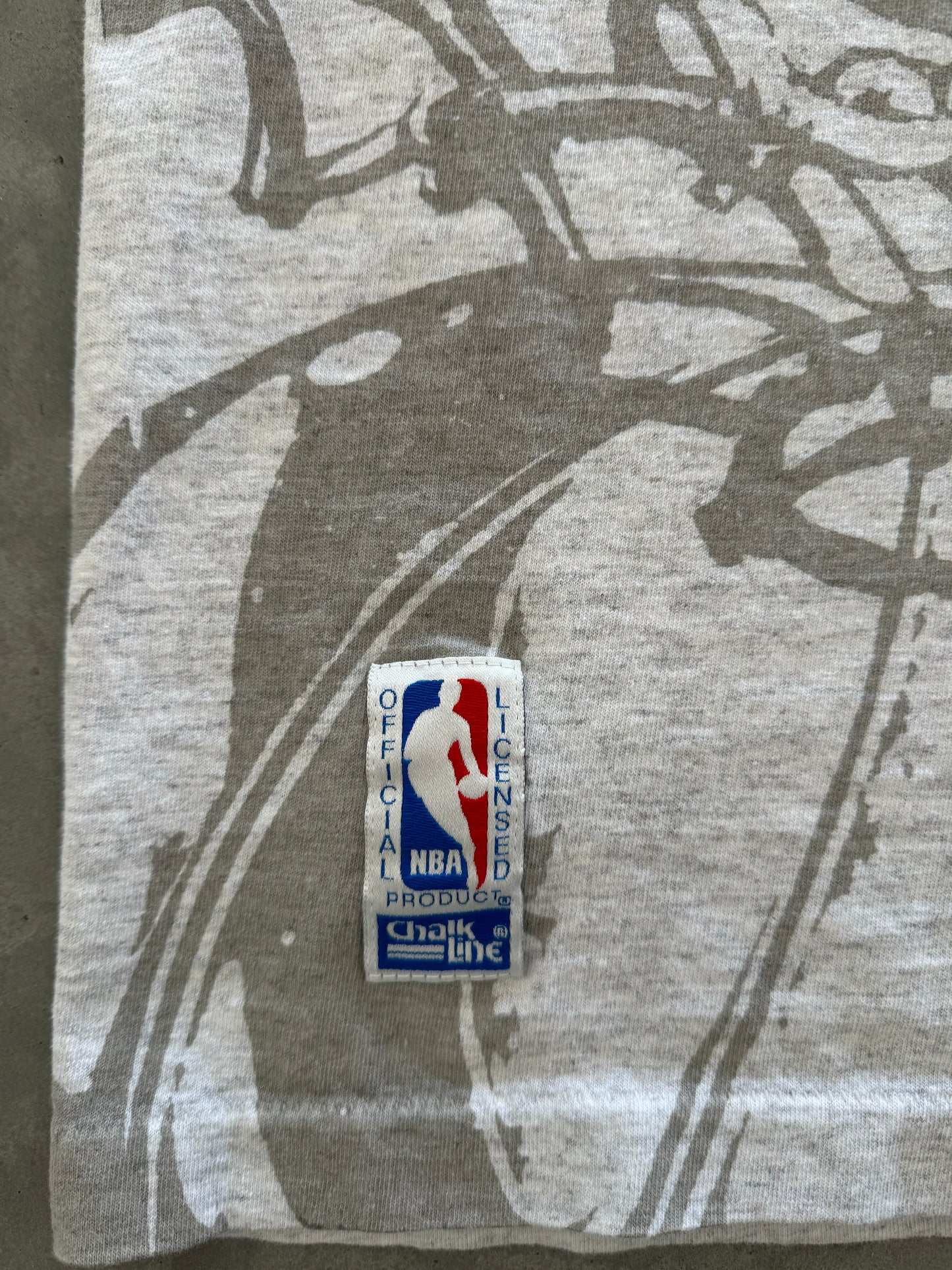Vintage Charlotte Hornets All Over Print Tee - L