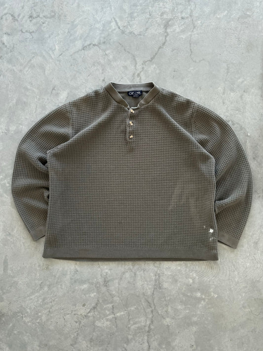 Vintage Waffle Knit Longsleeve Pullover - XL
