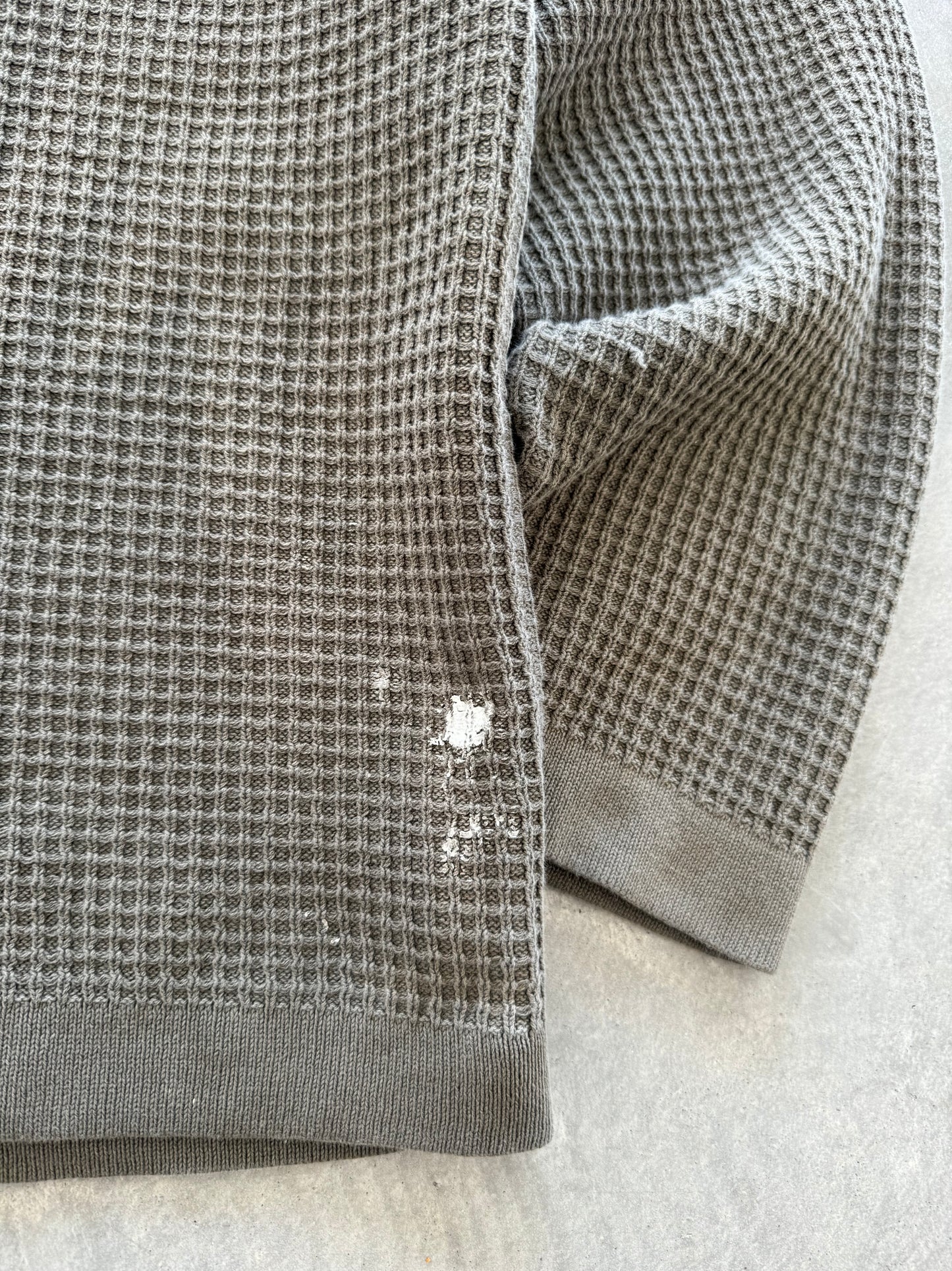 Vintage Waffle Knit Longsleeve Pullover - XL