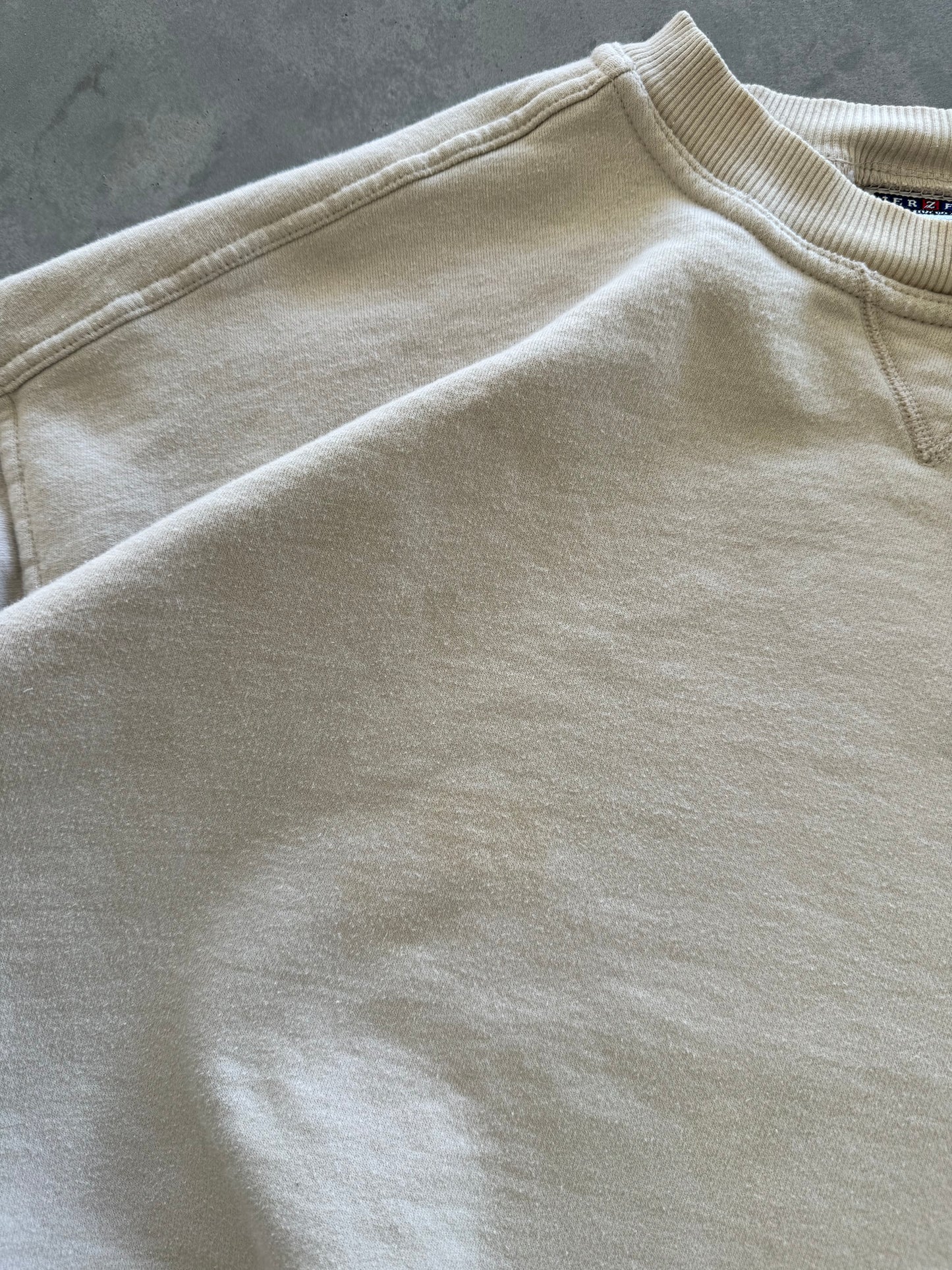 Vintage 90s Cream Jerzees Sweatshirt - XL