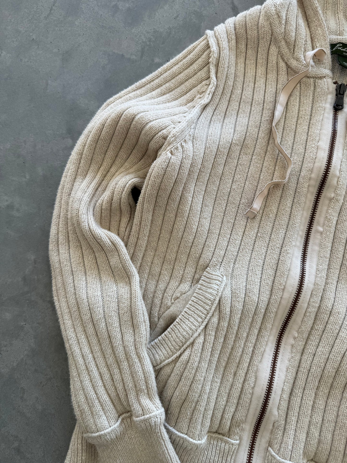 Vintage Eddie Bauer Knit Zip Up Hoodie - L