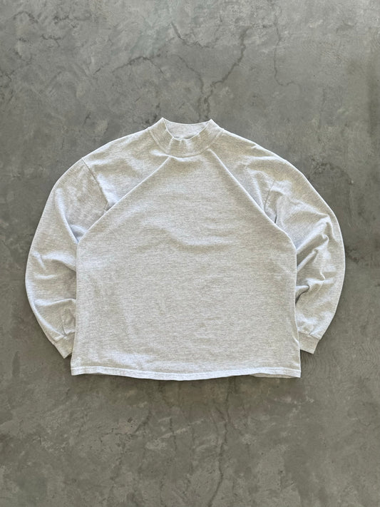 Vintage Grey Mockneck Longsleeve - XL