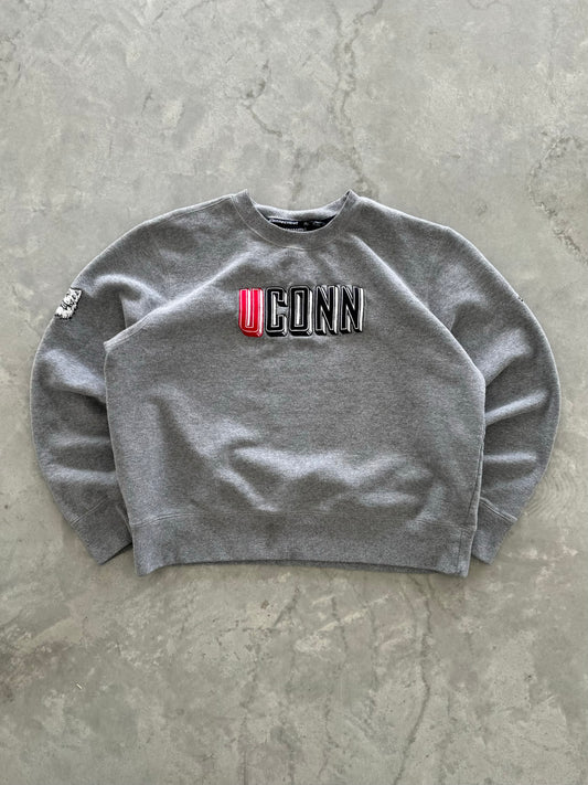 Vintage Uconn Cropped Sweatshirt - XL