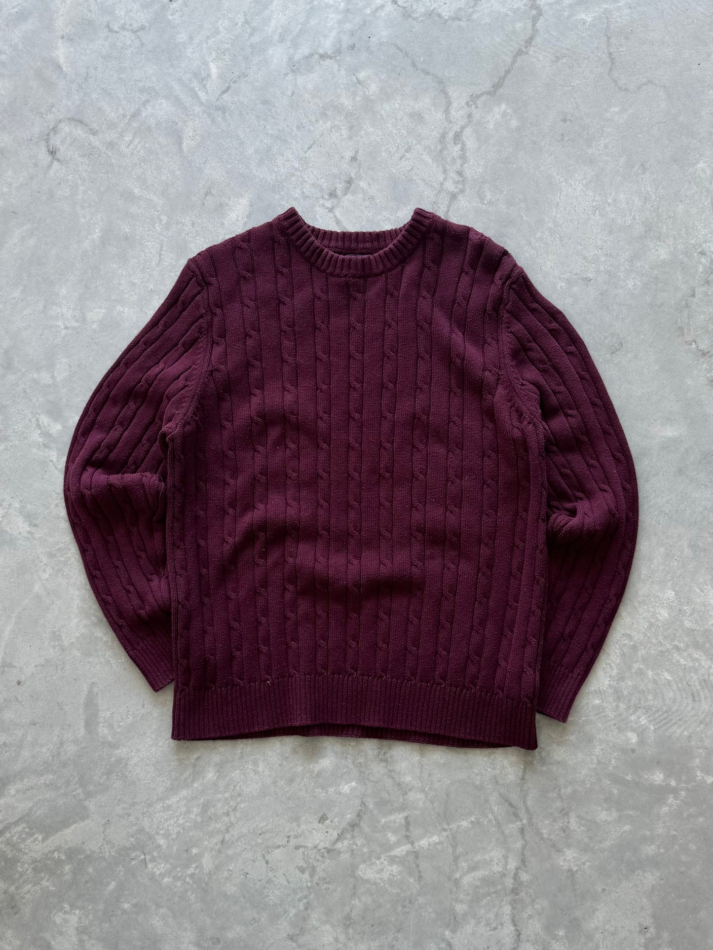 Vintage Cable Knit Sweater - XL