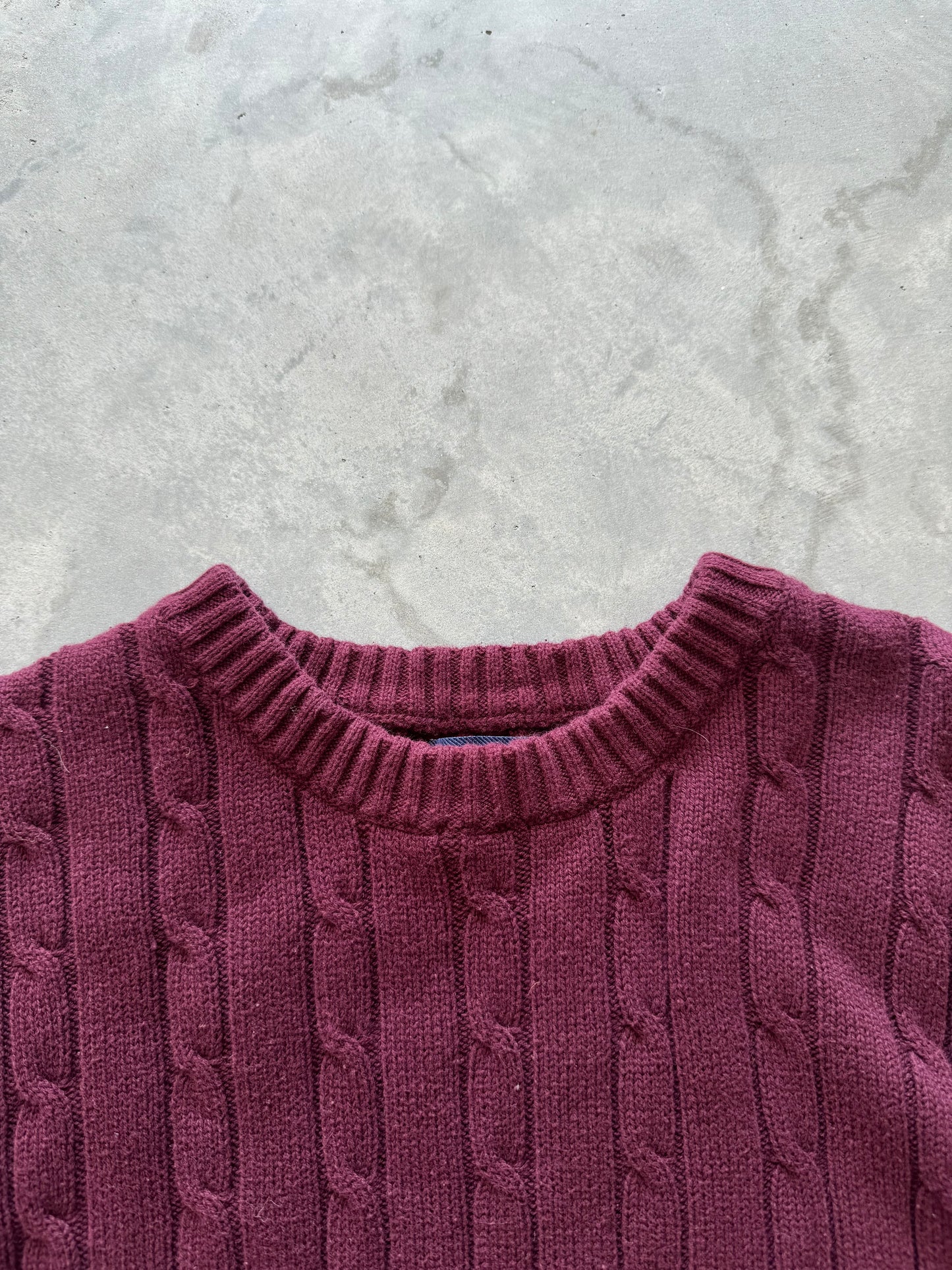 Vintage Cable Knit Sweater - XL